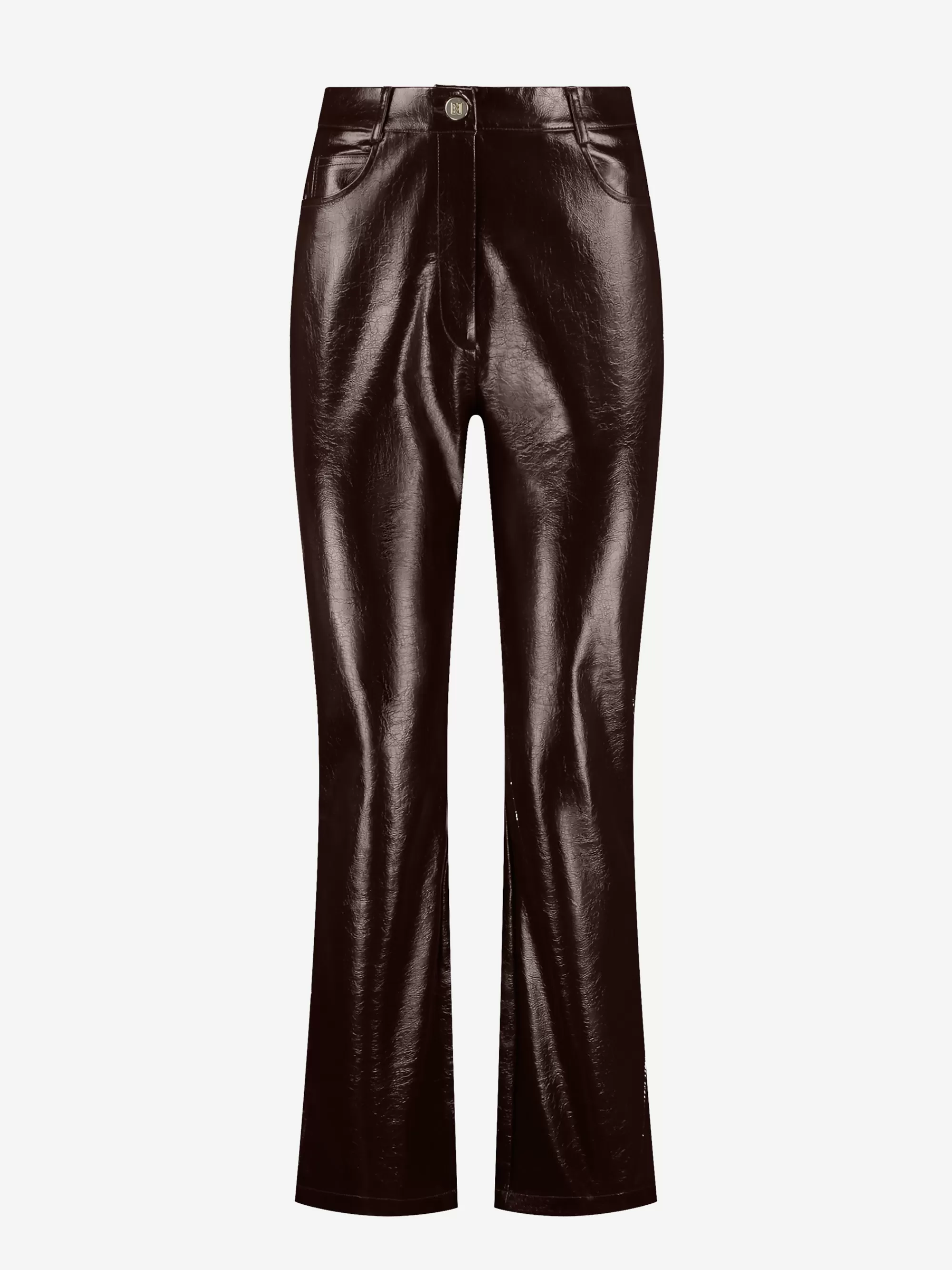 Women FIFTH HOUSE Pants & Jeans-Leather look trousers with animal pattern