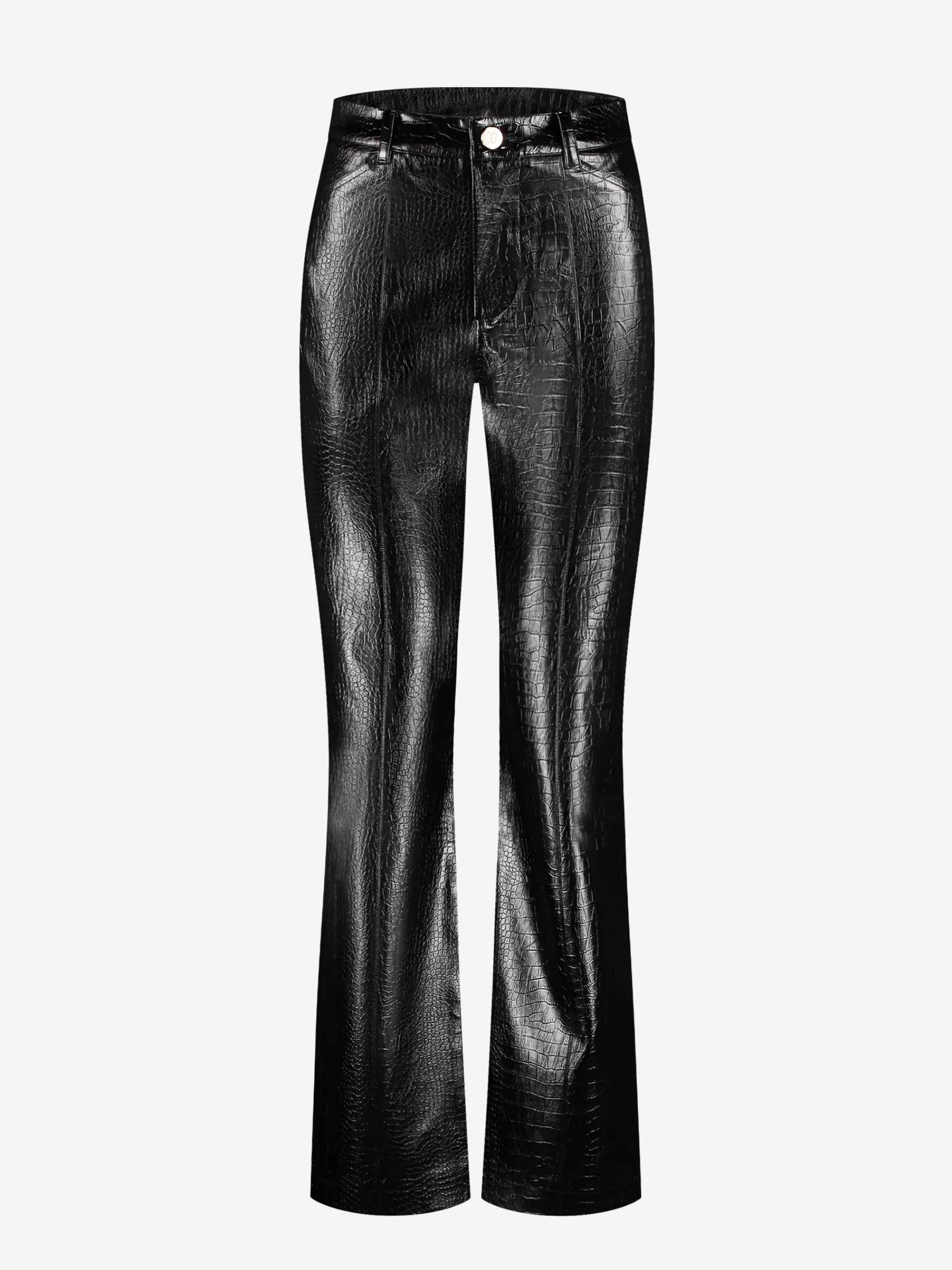 Women FIFTH HOUSE Pants & Jeans-Leather look trousers with animal pattern