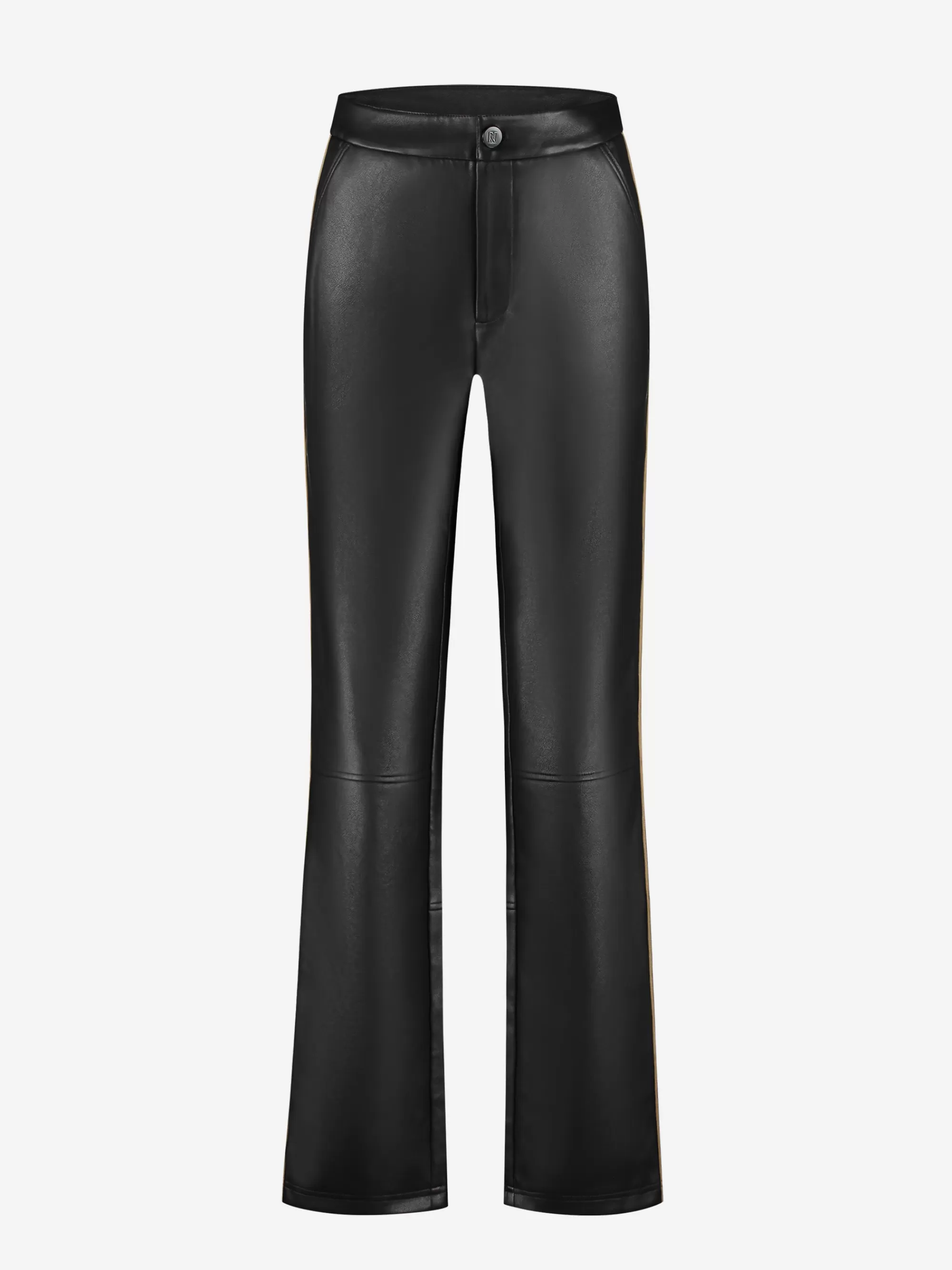 Women FIFTH HOUSE Pants & Jeans-Leather look trousers with piping on the side