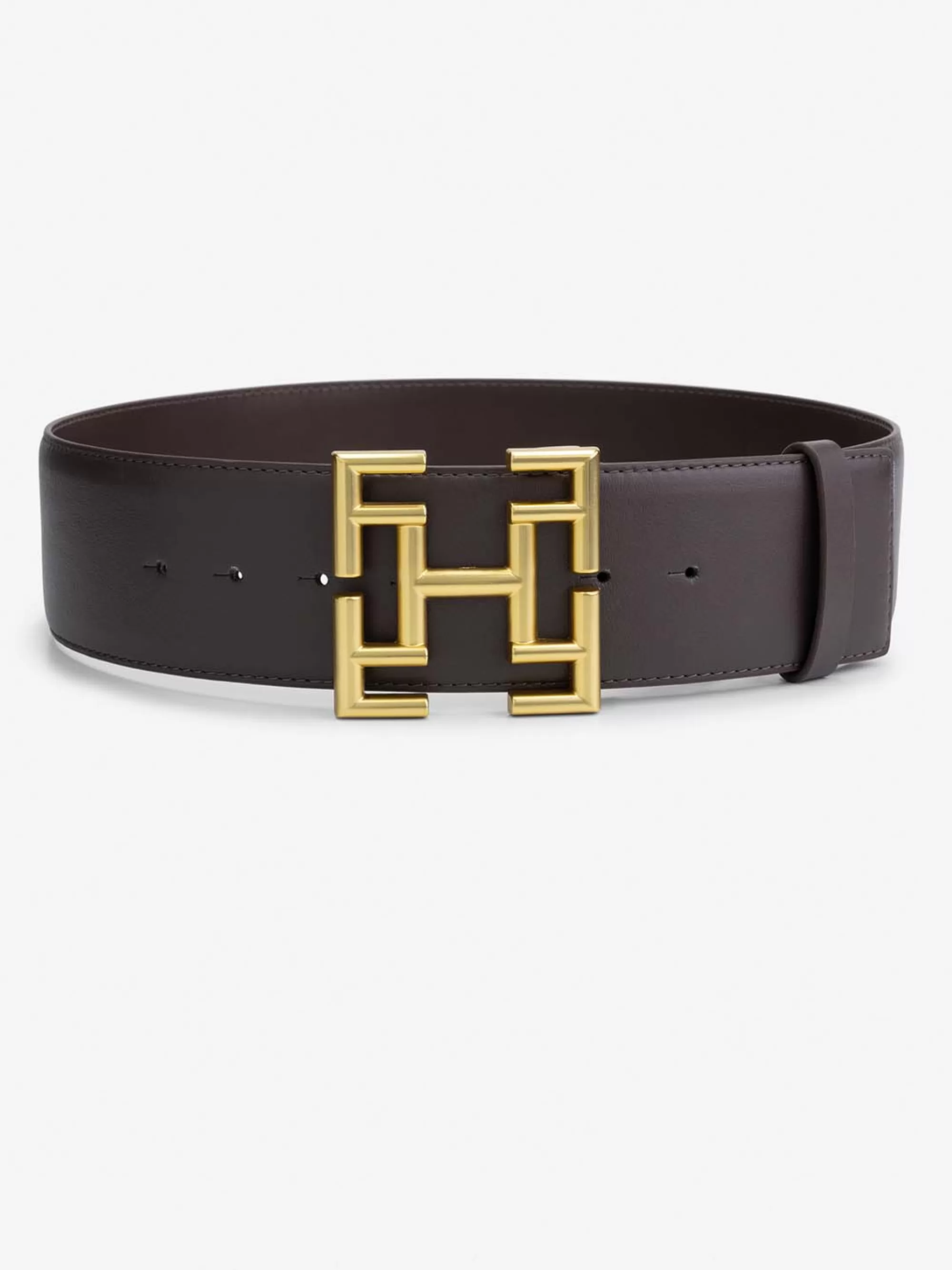 Women FIFTH HOUSE Belts-Leather waist belt with logo buckle