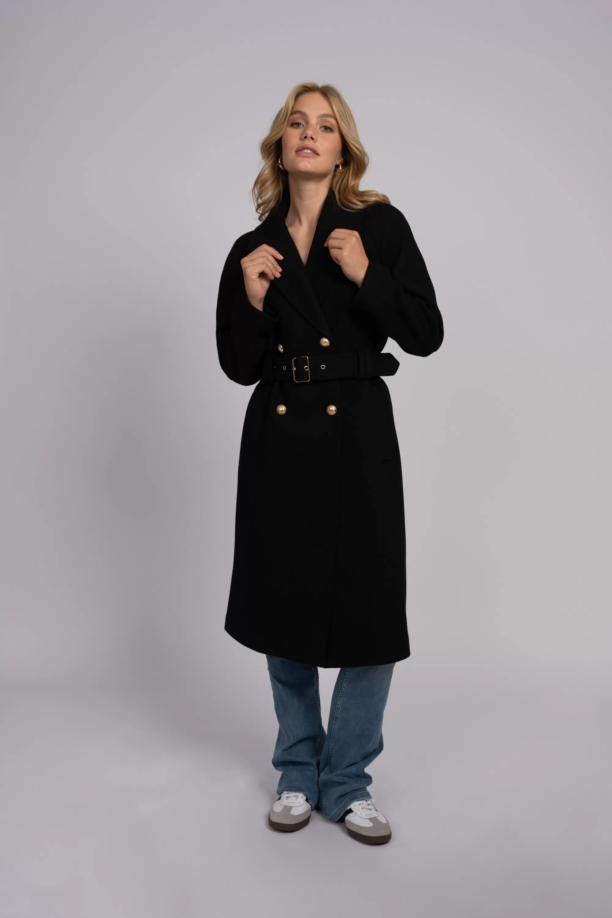 Women FIFTH HOUSE Coats & Jackets-Long coat with belt