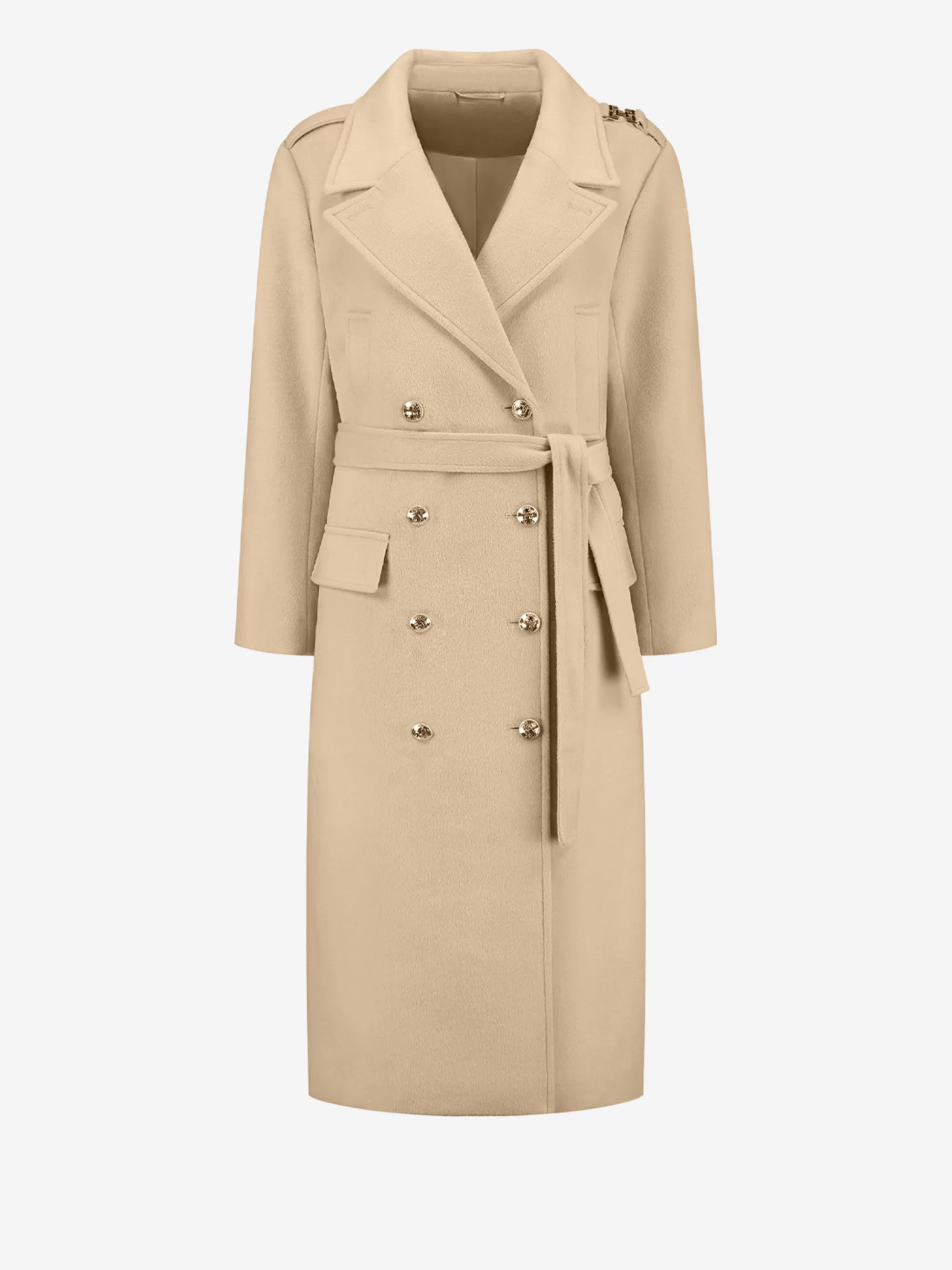 Women FIFTH HOUSE Coats & Jackets-Long coat with belt