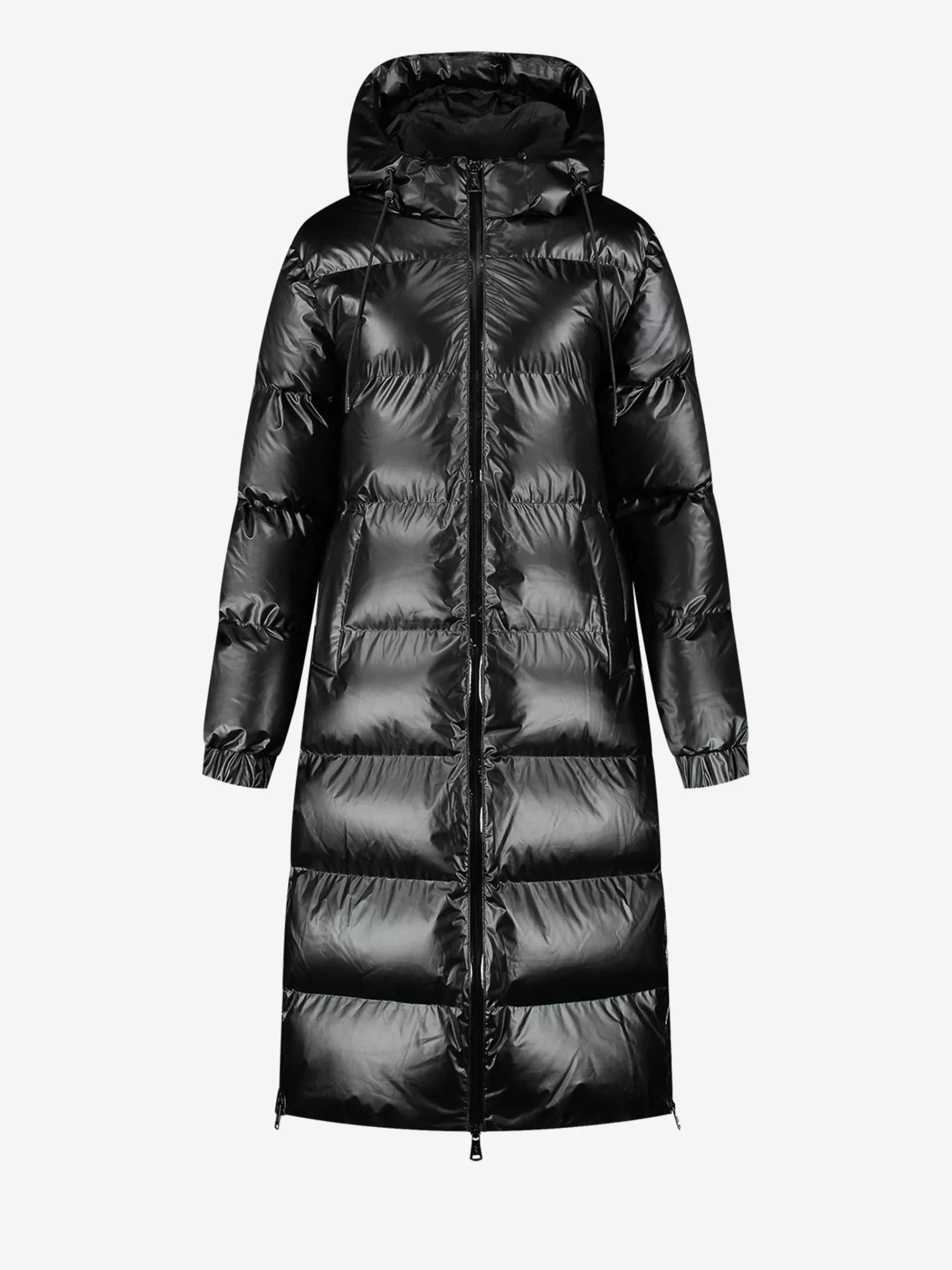 Women FIFTH HOUSE Coats & Jackets-Long puffer jacket with metallic look