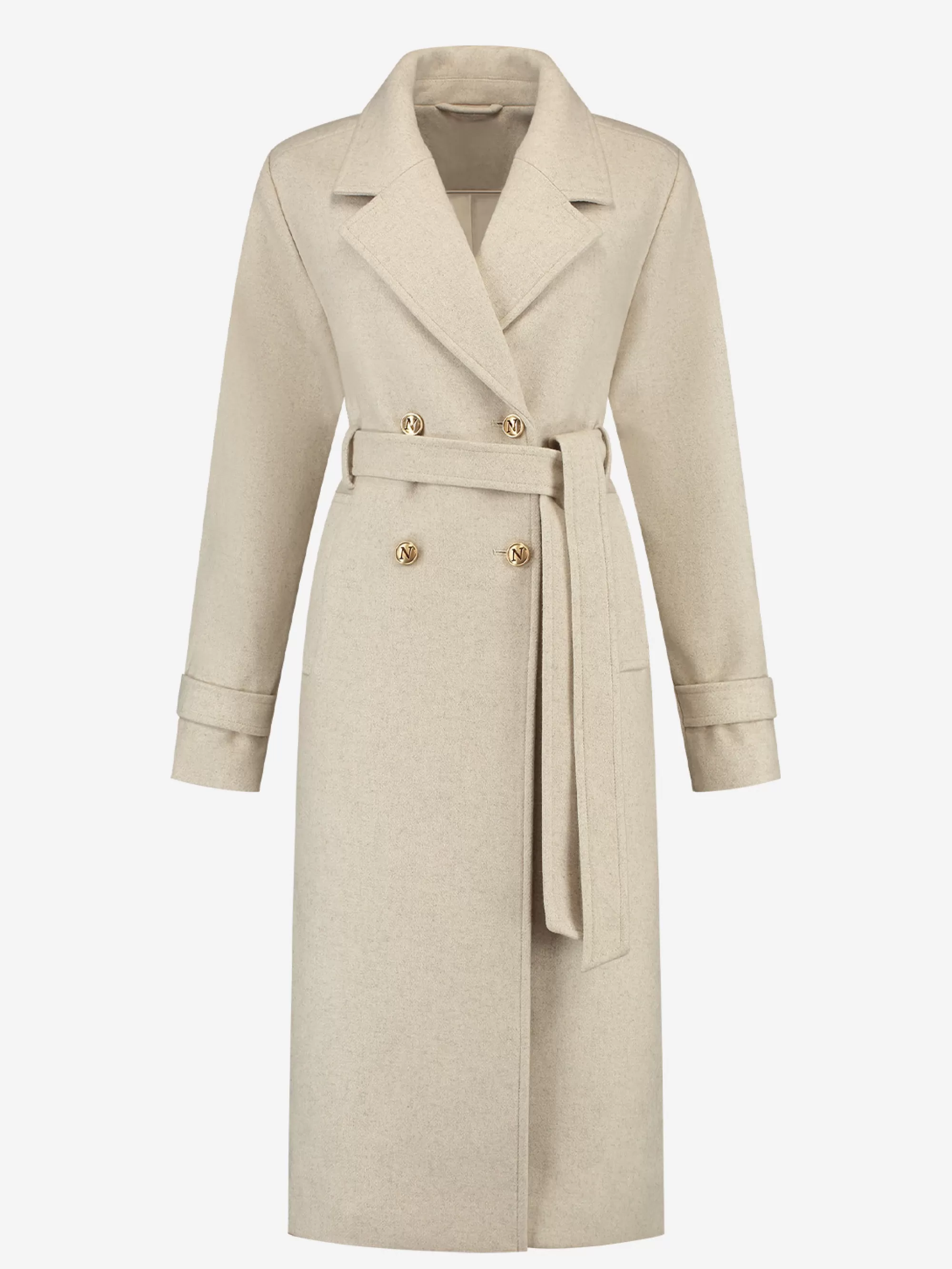 Women FIFTH HOUSE Coats & Jackets-Long trench coat with belt