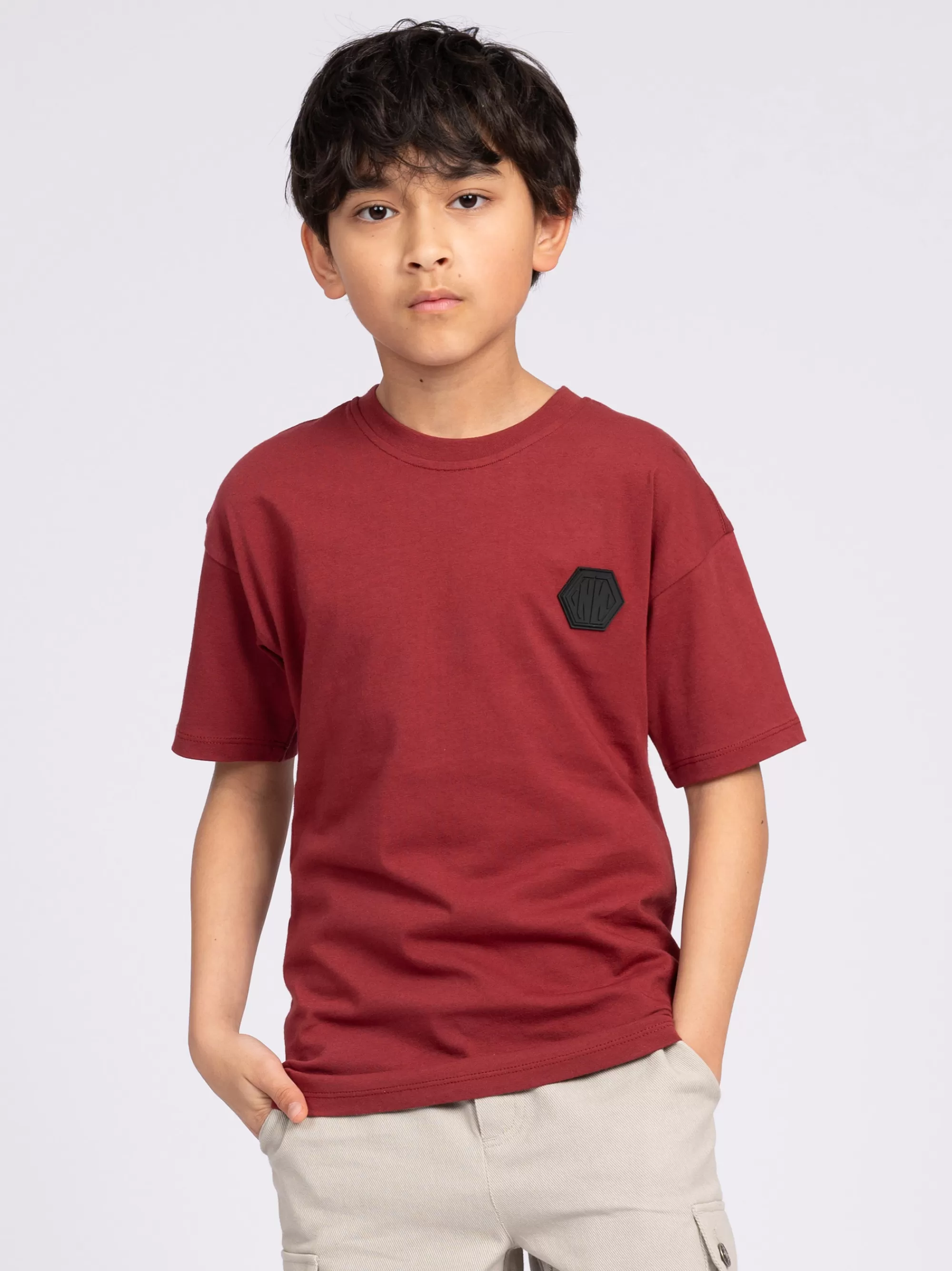 BOY FIFTH HOUSE T-shirts & Polos-Loose T-shirt with N&N logo patch