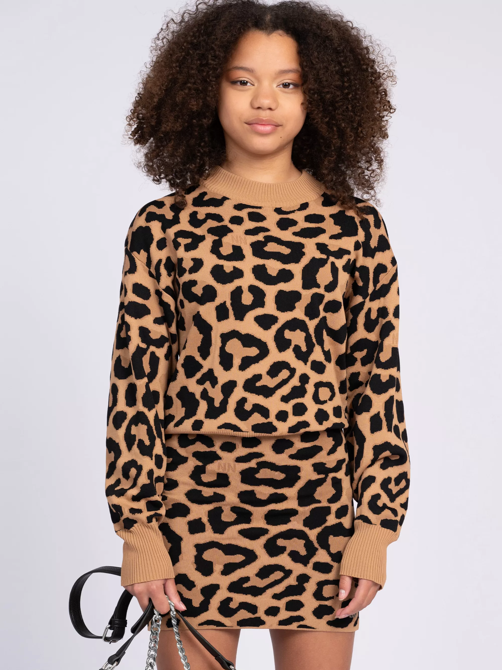 FIFTH HOUSE Sets & Co-ords | Sweaters & Cardigans-Loose-fitting sweater with leopard print