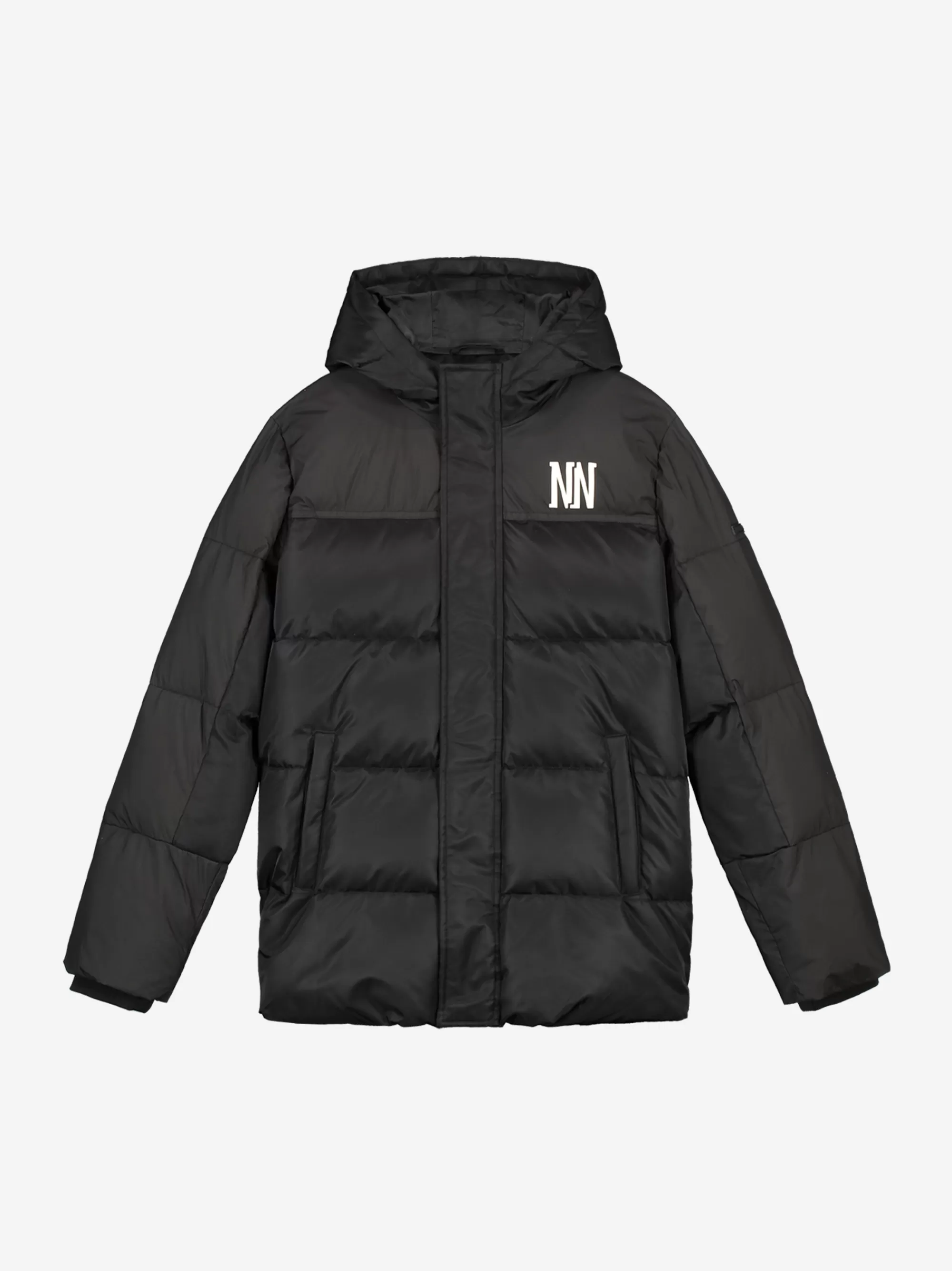 BOY FIFTH HOUSE Coats & Jackets-Puffer jacket with hood and logo