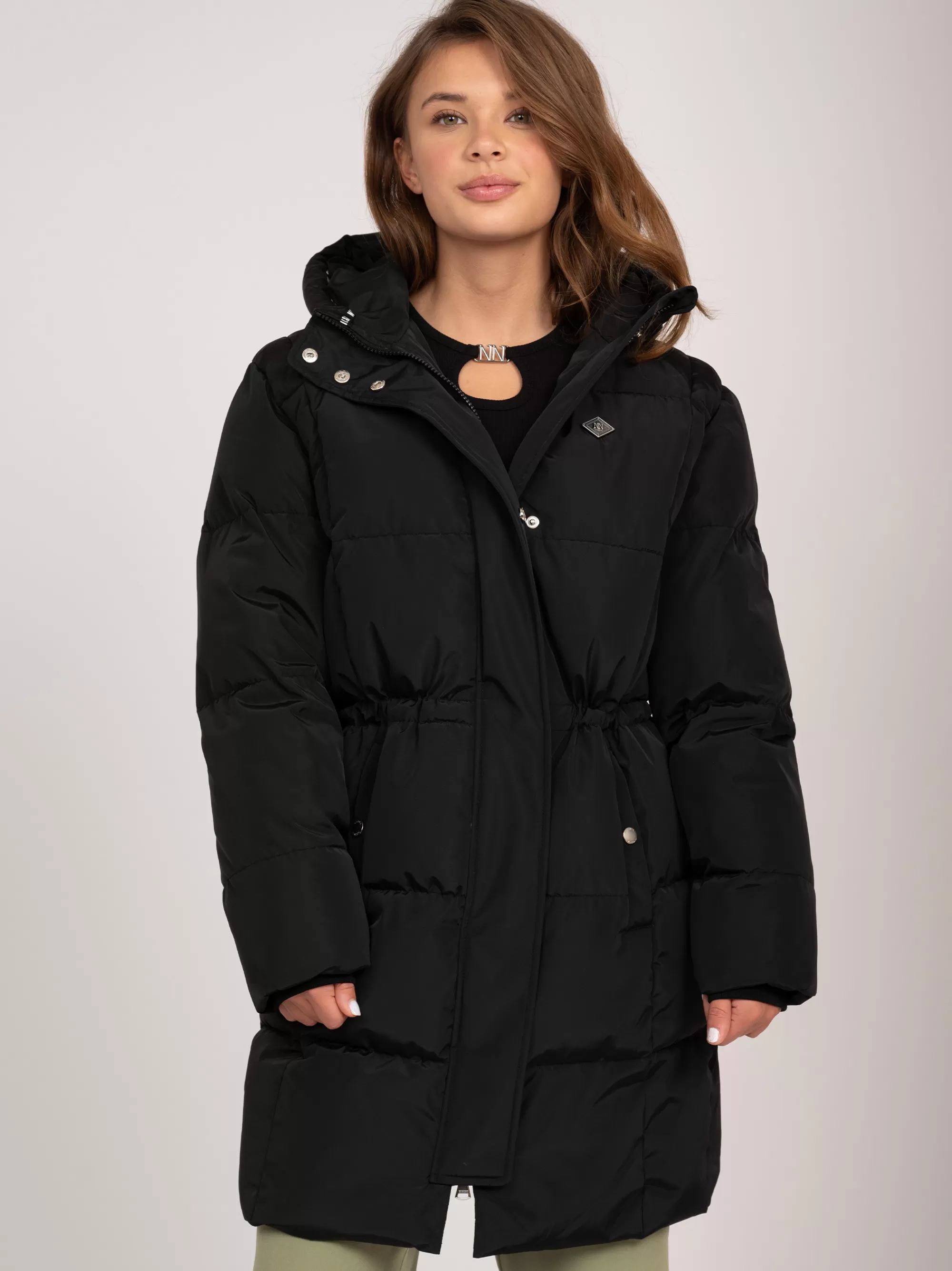 FIFTH HOUSE Jackets & Blazers-Puffer jacket with hood and tailored waist