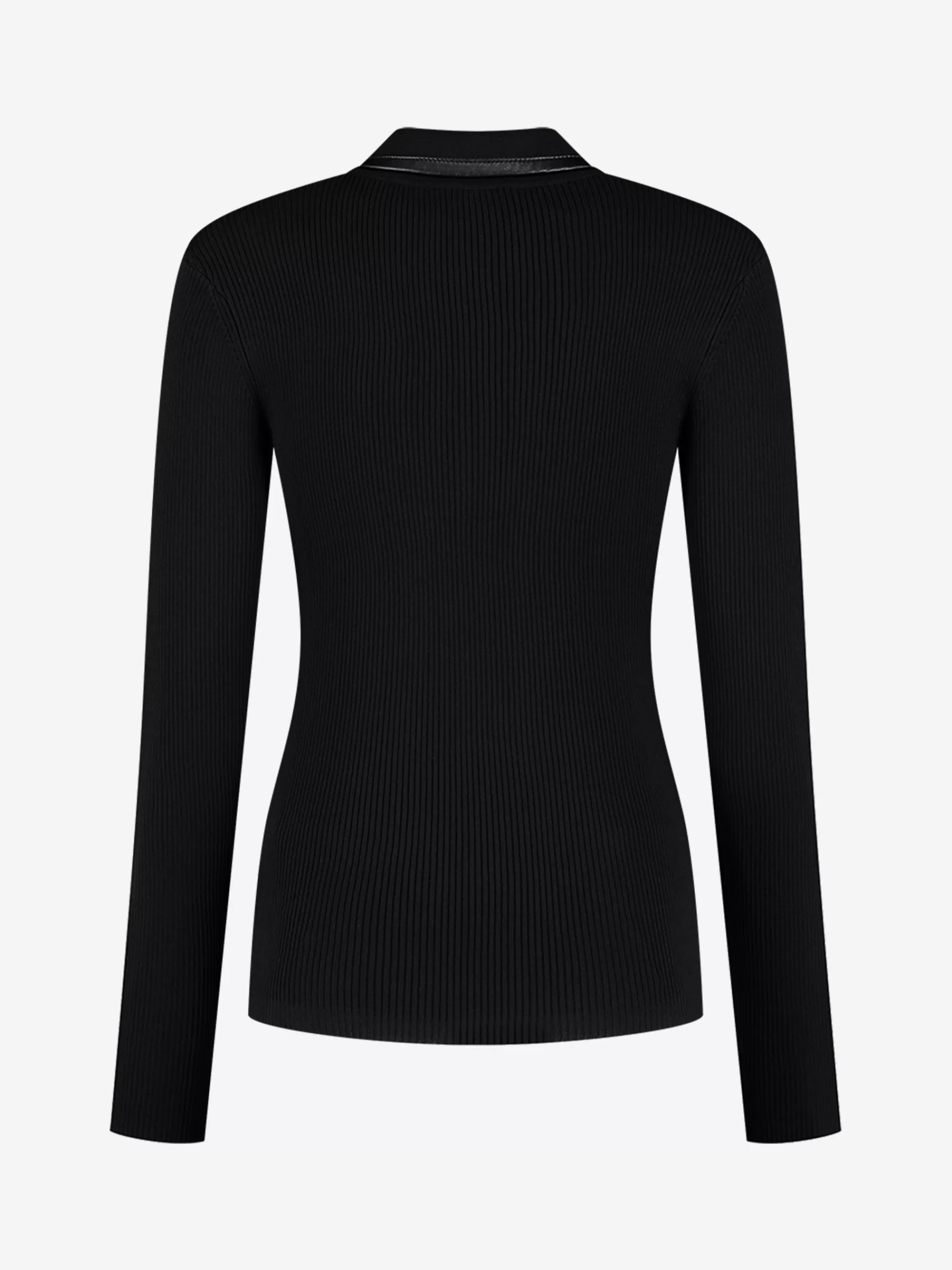 Women FIFTH HOUSE Tops-Ribbed sweater with zipper at the neck