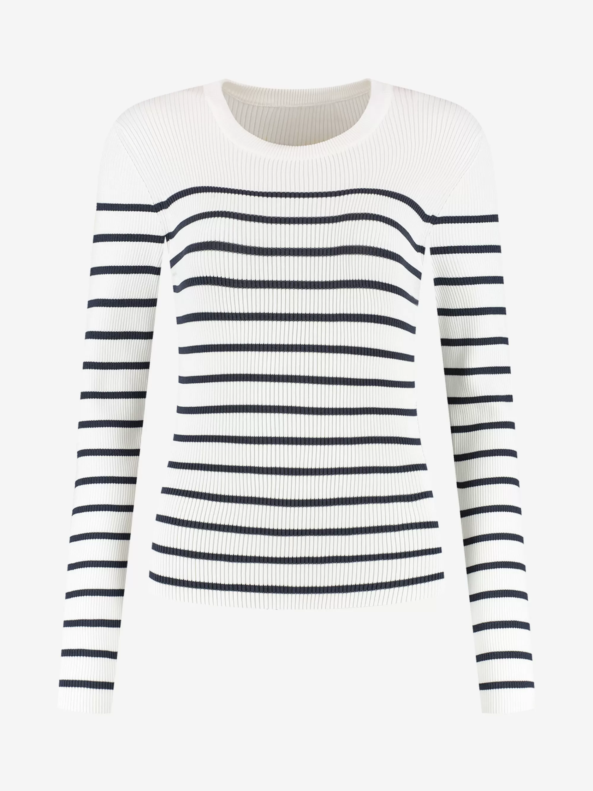 Women FIFTH HOUSE Tops-Ribbed top with stripes and buttons details