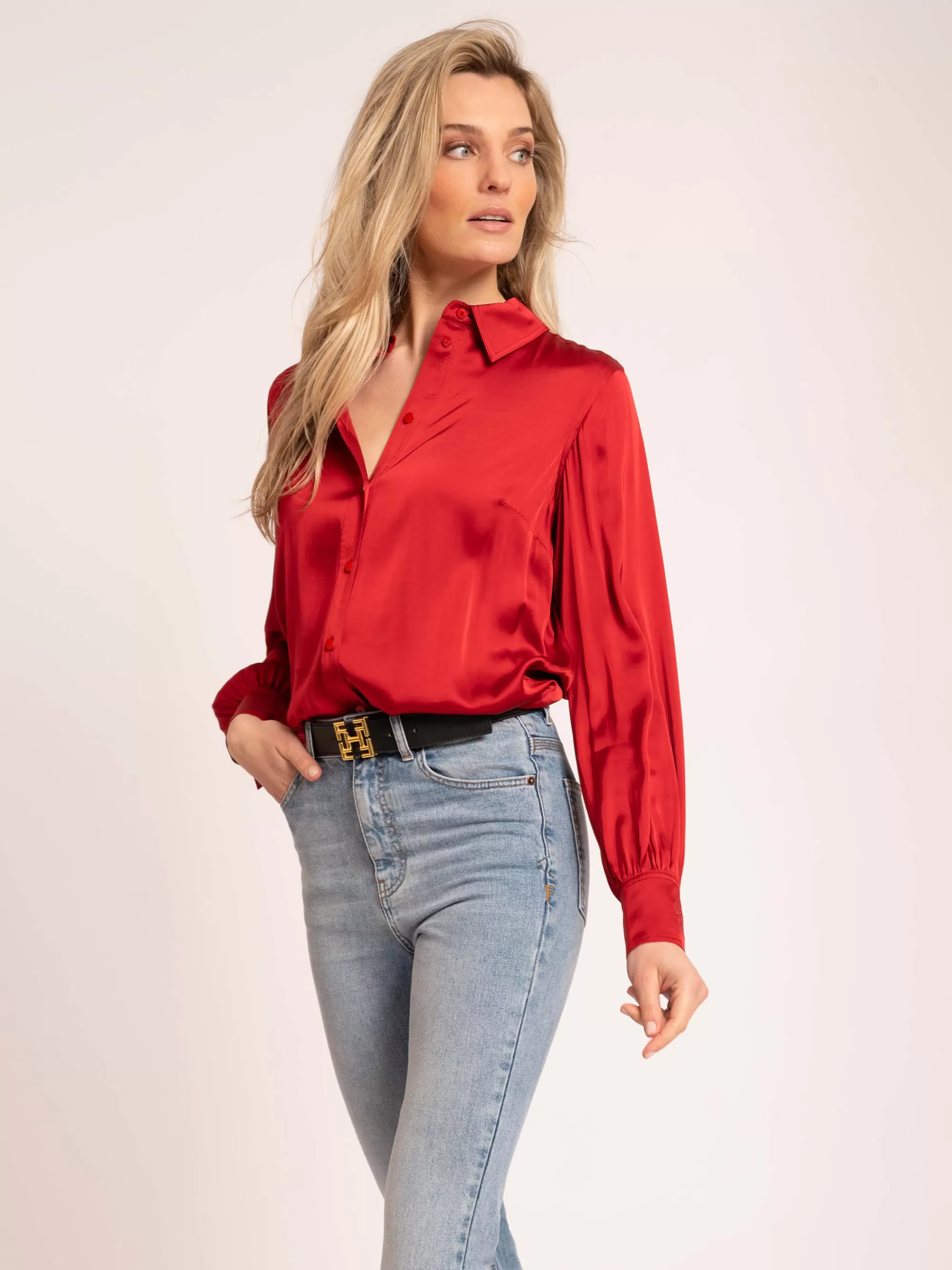 Women FIFTH HOUSE Shirts & Blouses-Satin look blouse