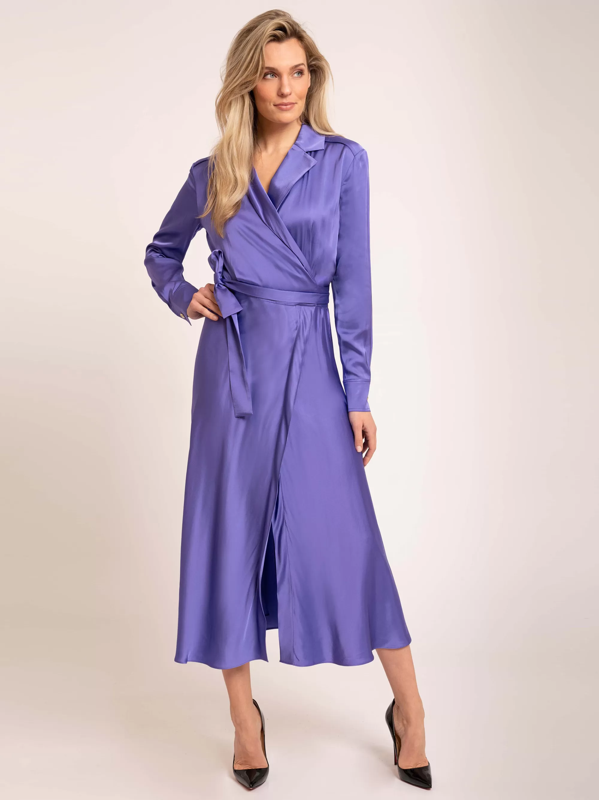 Women FIFTH HOUSE Dresses-Satin look wrap Dress