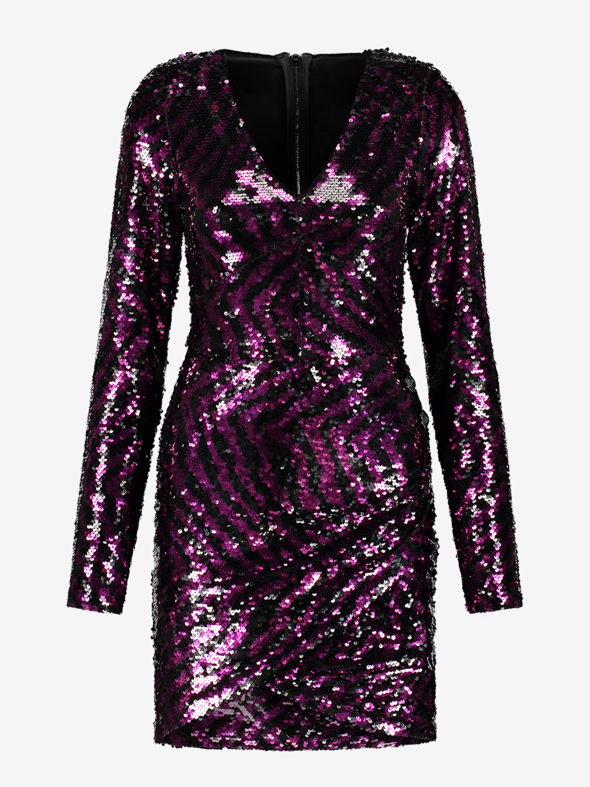 Women FIFTH HOUSE Dresses-Sequin dress with V-neckline