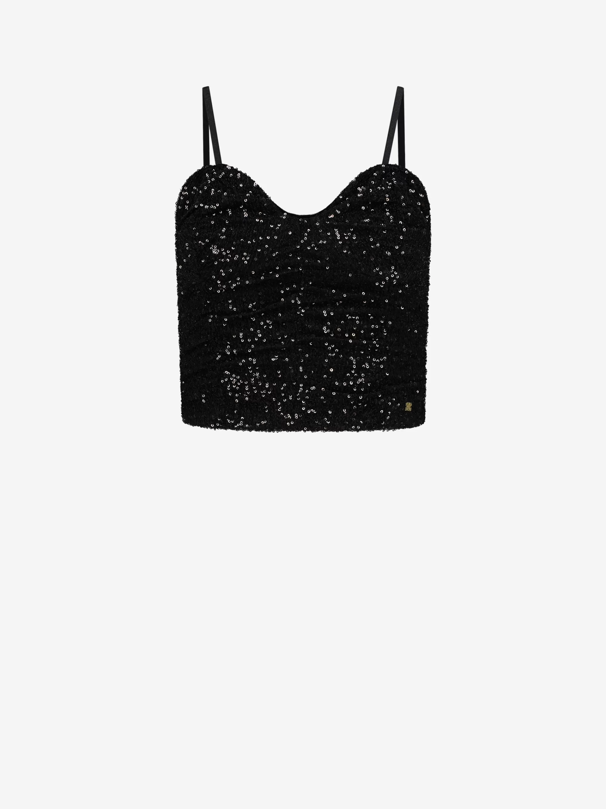 Women FIFTH HOUSE Tops-Sequin top with v-neckline