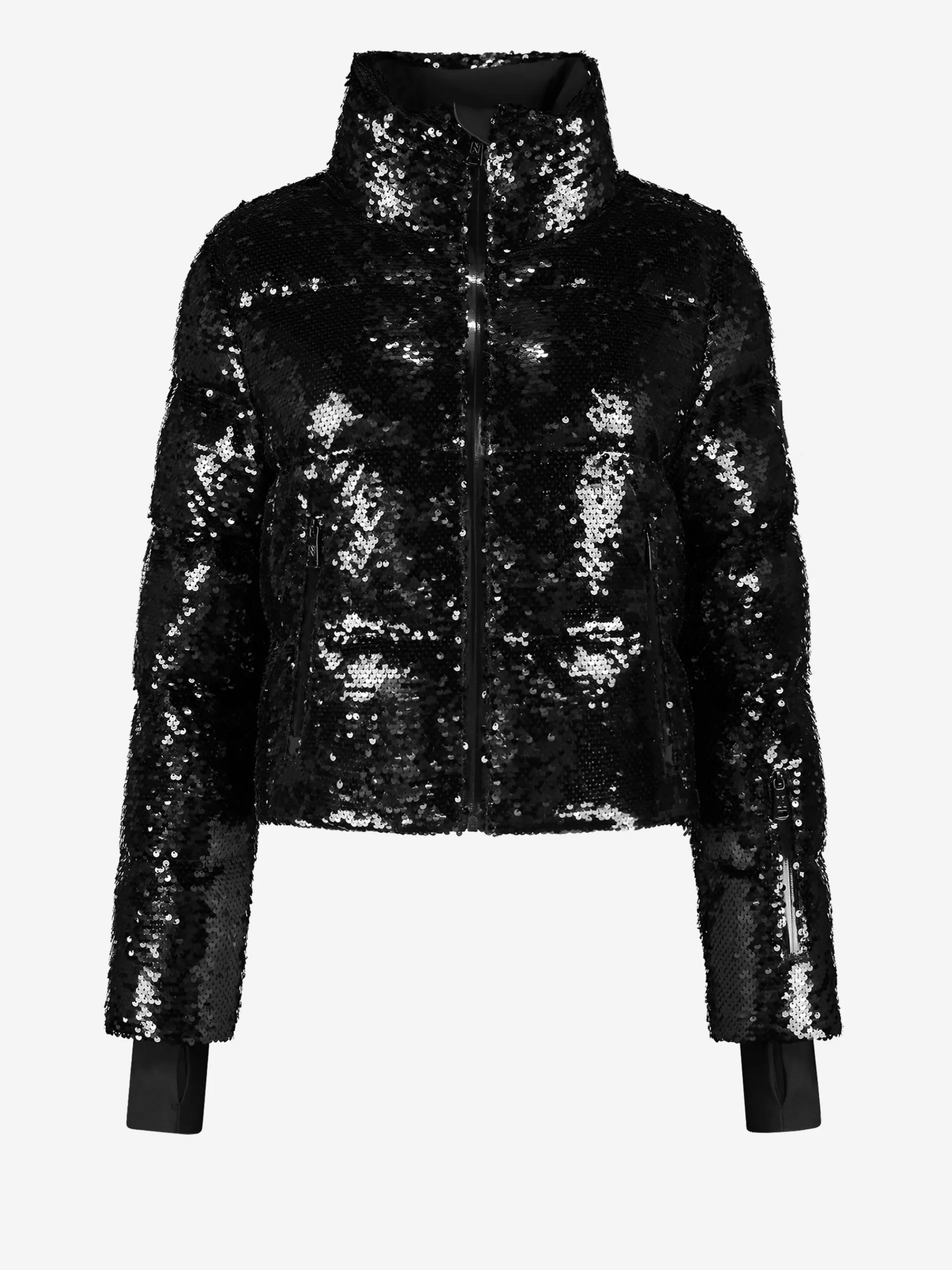 Women FIFTH HOUSE Skiwear | Coats & Jackets-Short coat with sequins and high collar