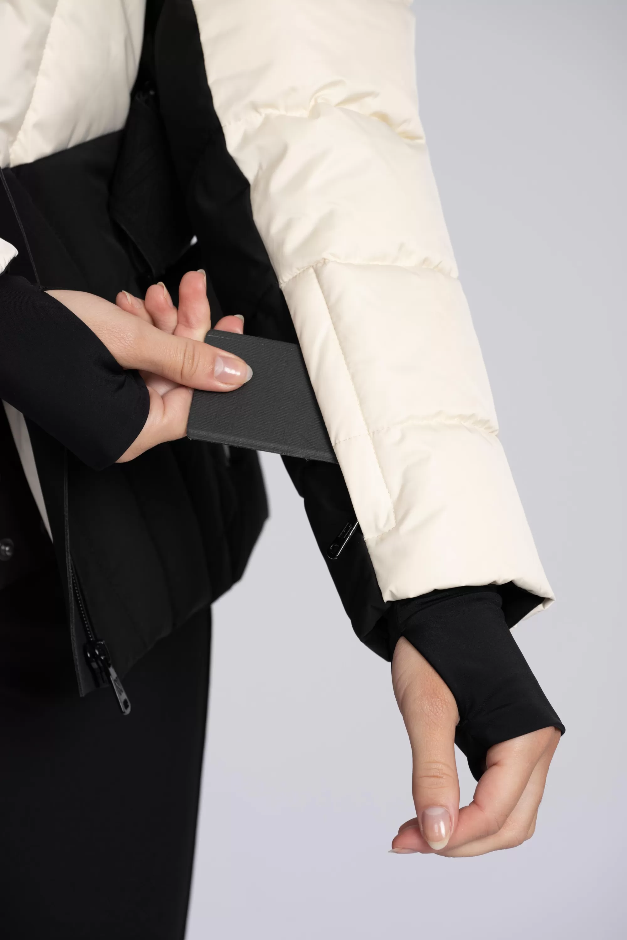 Women FIFTH HOUSE Skiwear | Coats & Jackets-Ski jacket with color block and adjustable belt