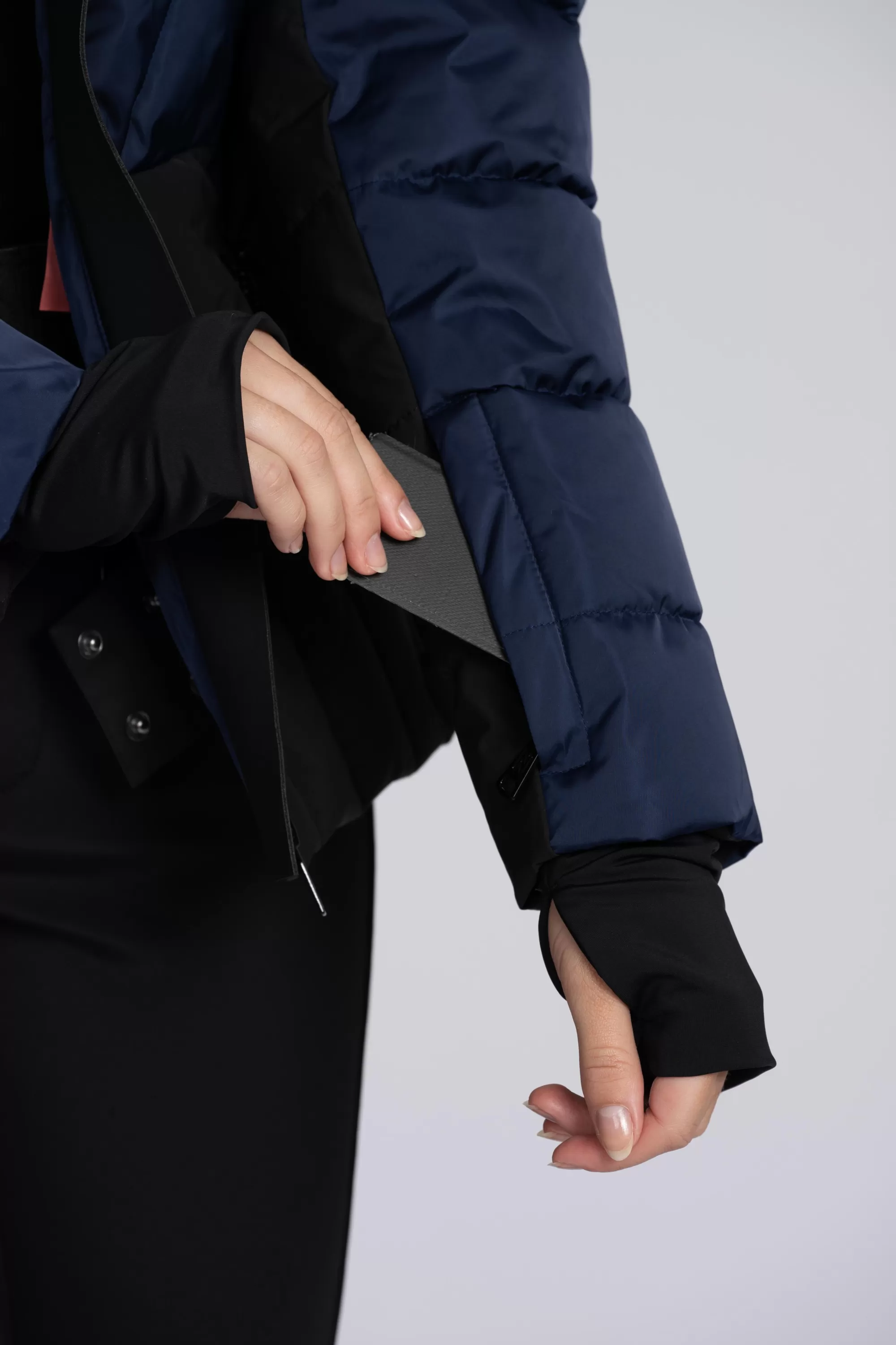 Women FIFTH HOUSE Skiwear | Coats & Jackets-Ski jacket with color block and adjustable belt