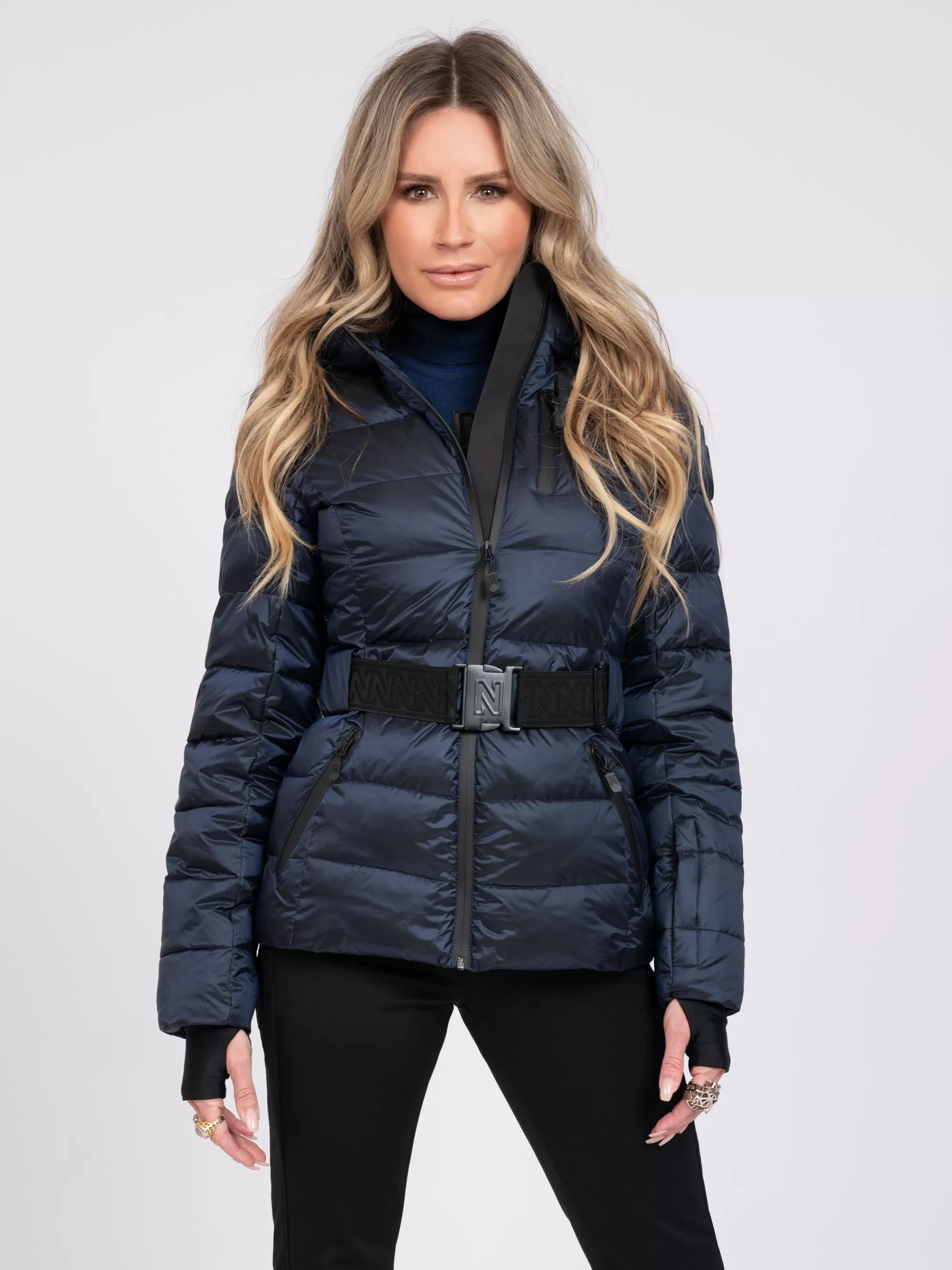 Women FIFTH HOUSE Skiwear | Coats & Jackets-Ski jacket with hood and elastic belt