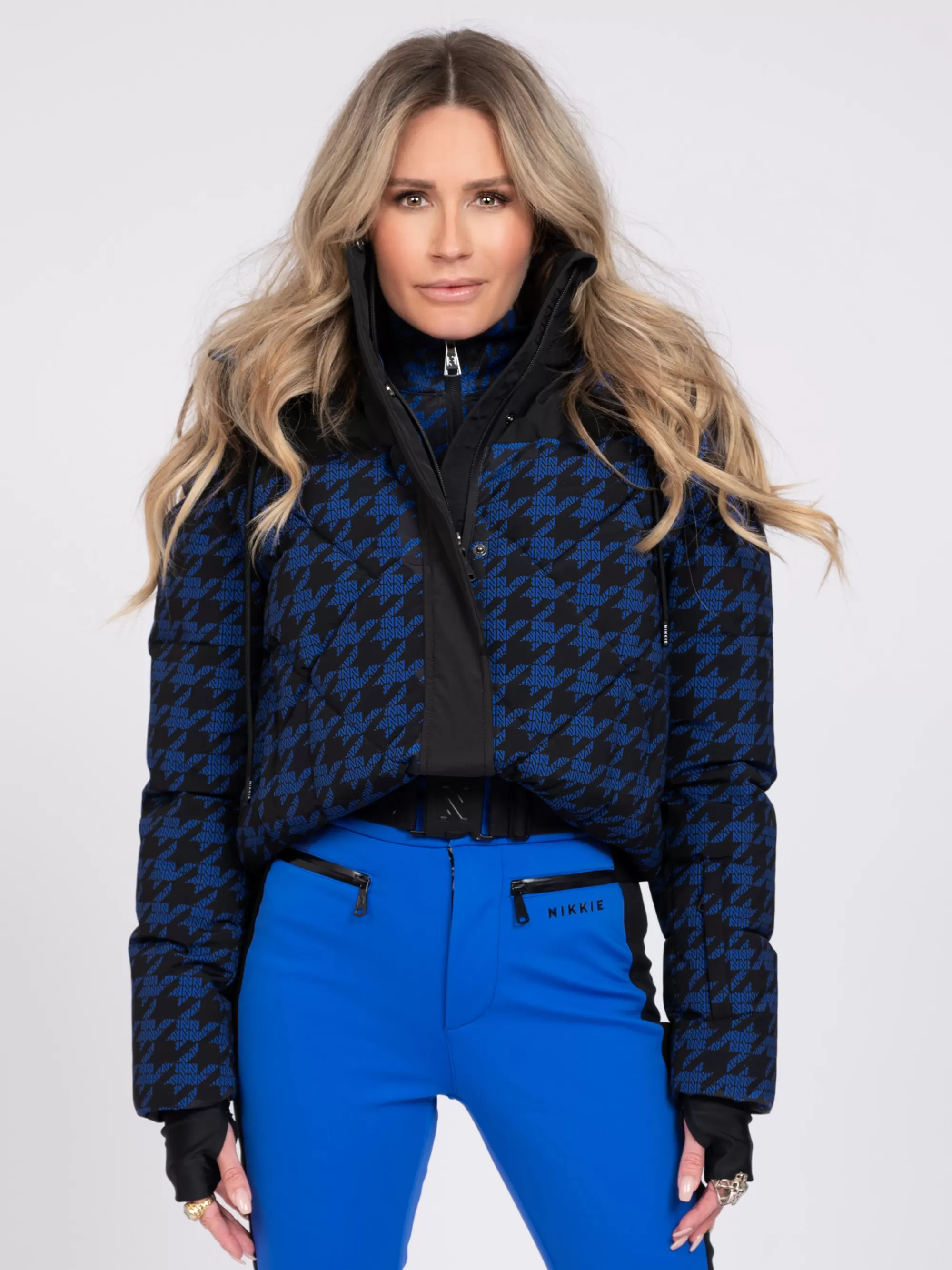 Women FIFTH HOUSE Skiwear | Coats & Jackets-Ski jacket with logo pattern and detachable sleeves