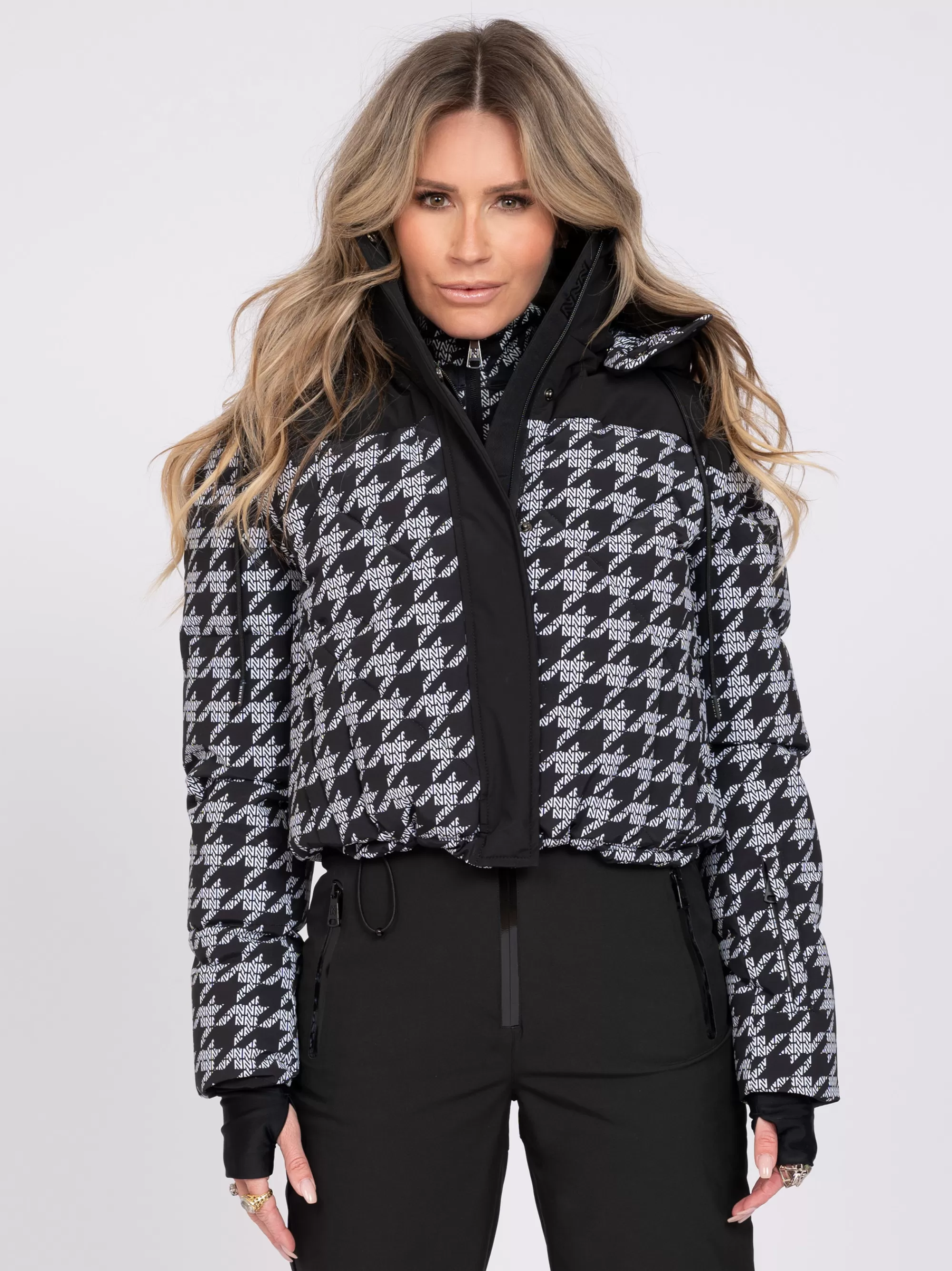 Women FIFTH HOUSE Skiwear | Coats & Jackets-Ski jacket with logo pattern and detachable sleeves