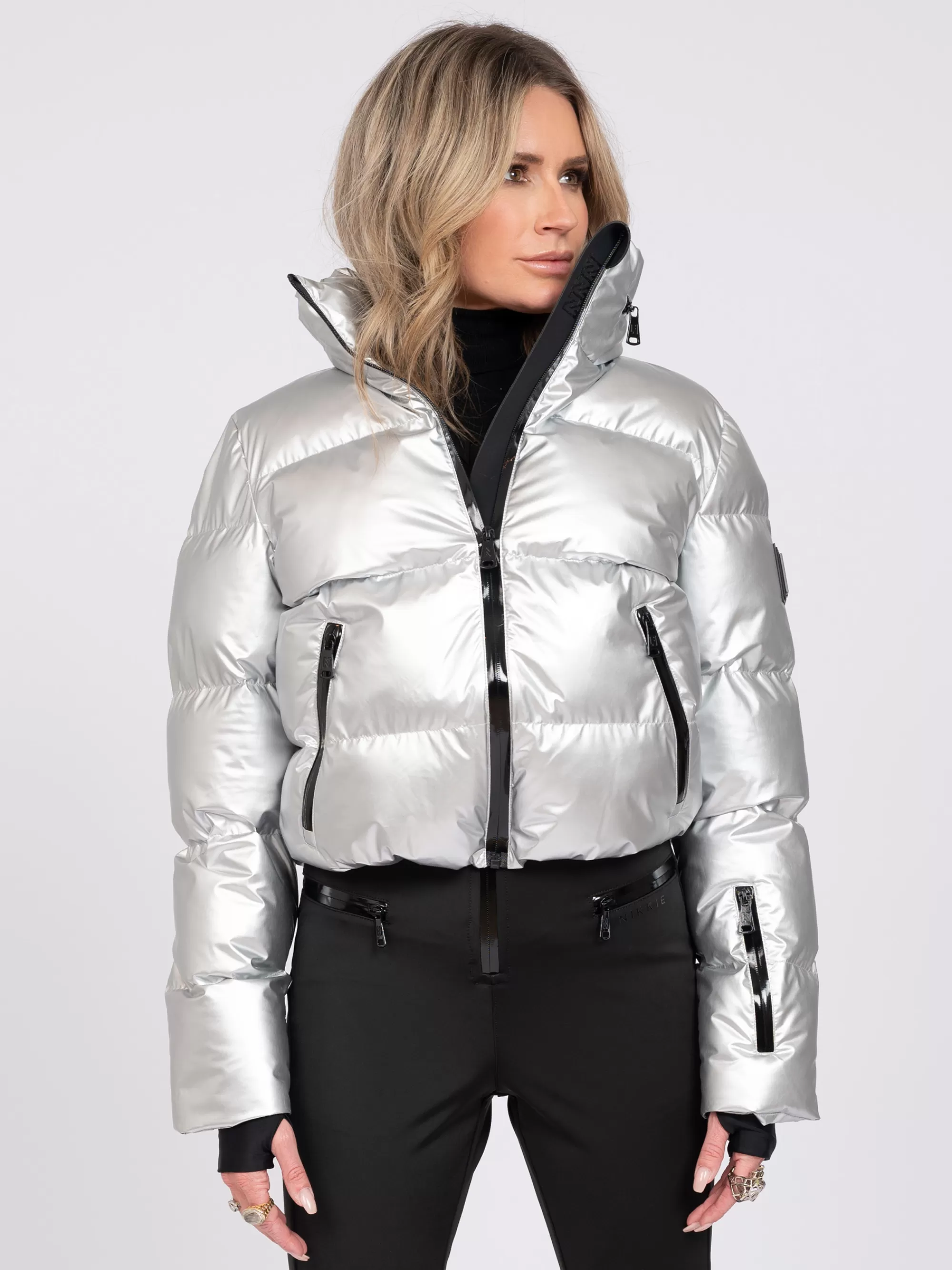 Women FIFTH HOUSE Skiwear | Coats & Jackets-Ski jacket with metallic look