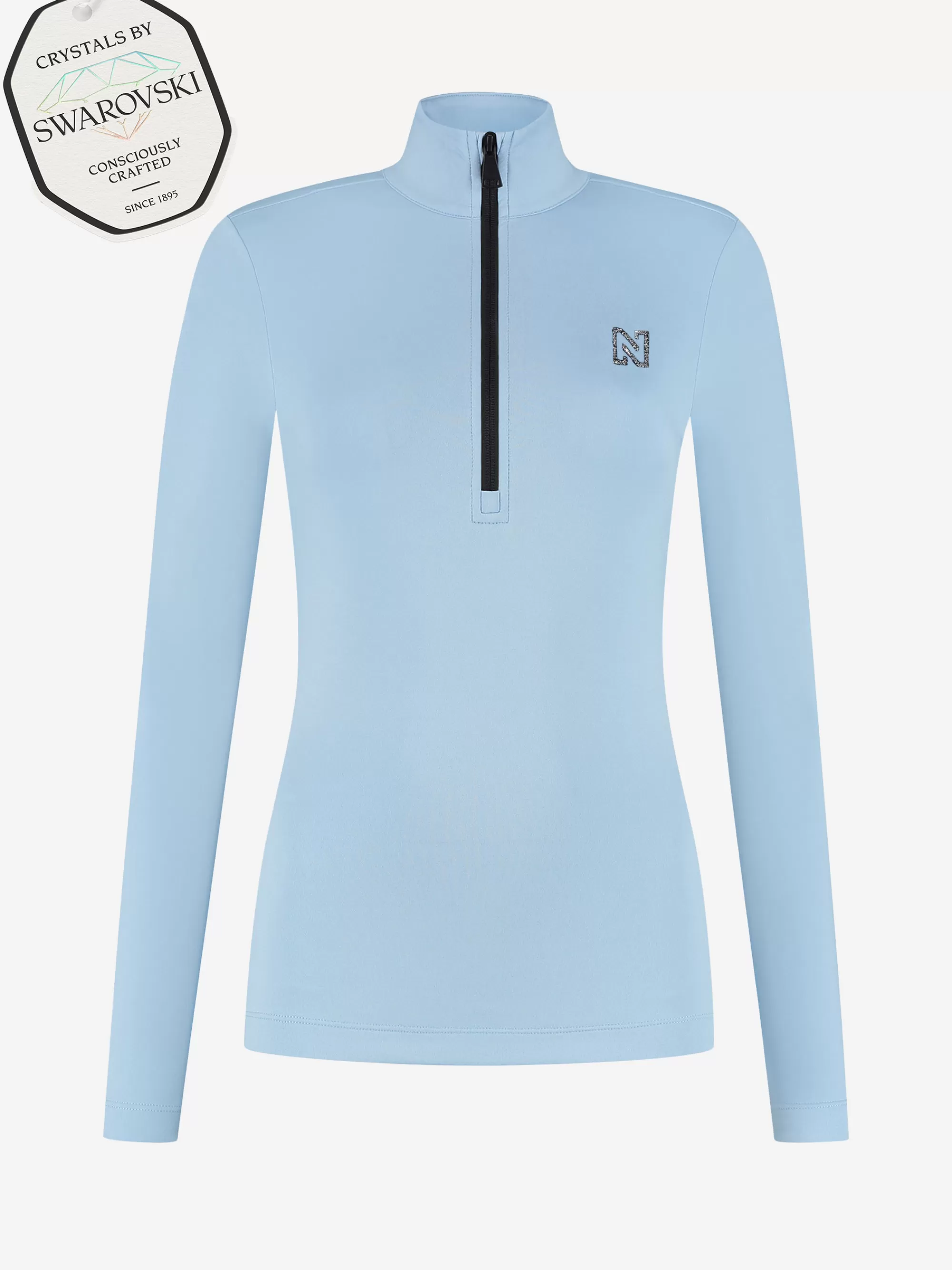 Women FIFTH HOUSE Skiwear | Tops-Ski pully with zipper and Swarovski N-logo