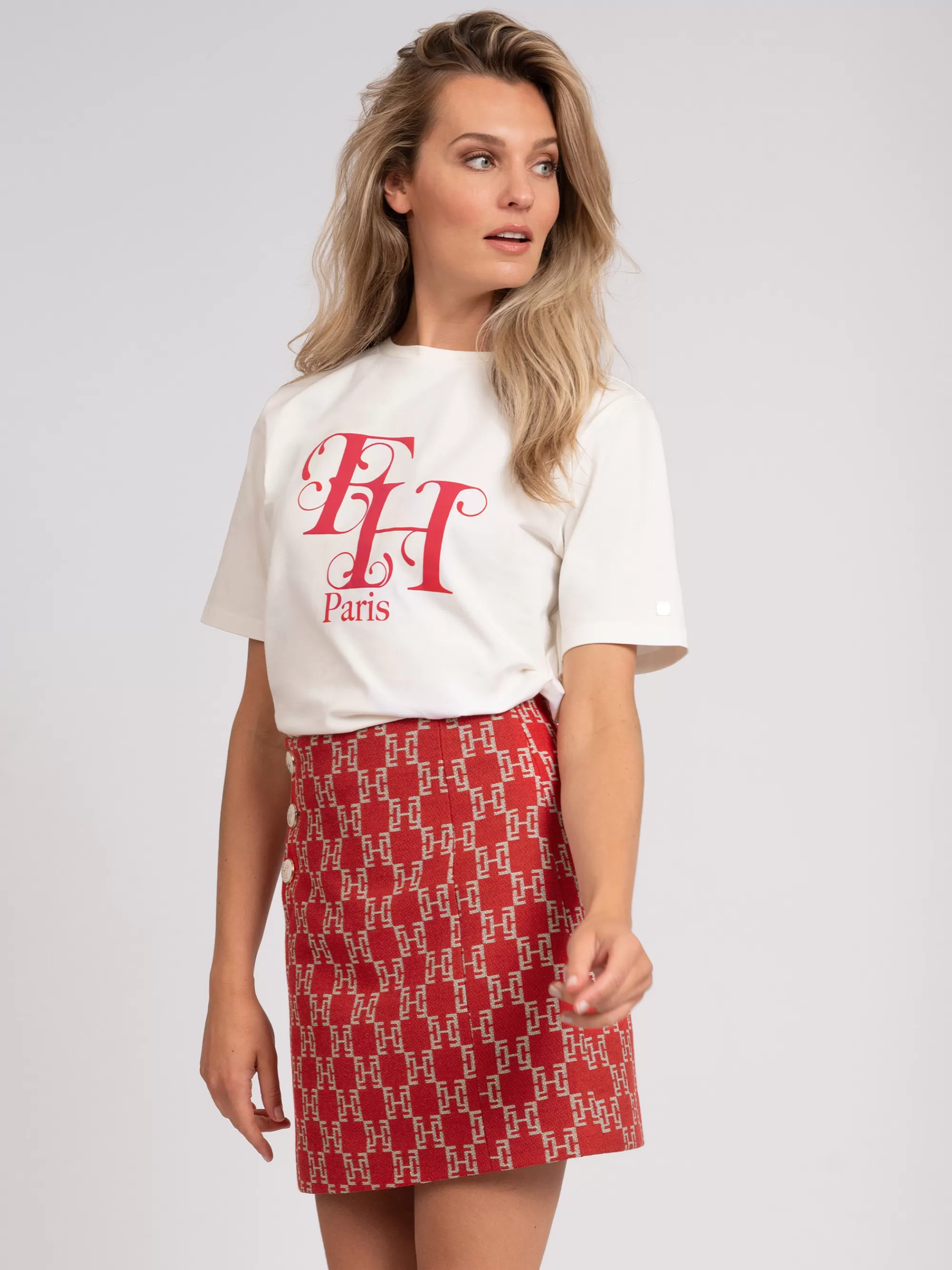 Women FIFTH HOUSE Sets & Co-ords | Skirts-Skirt with FH jacquard