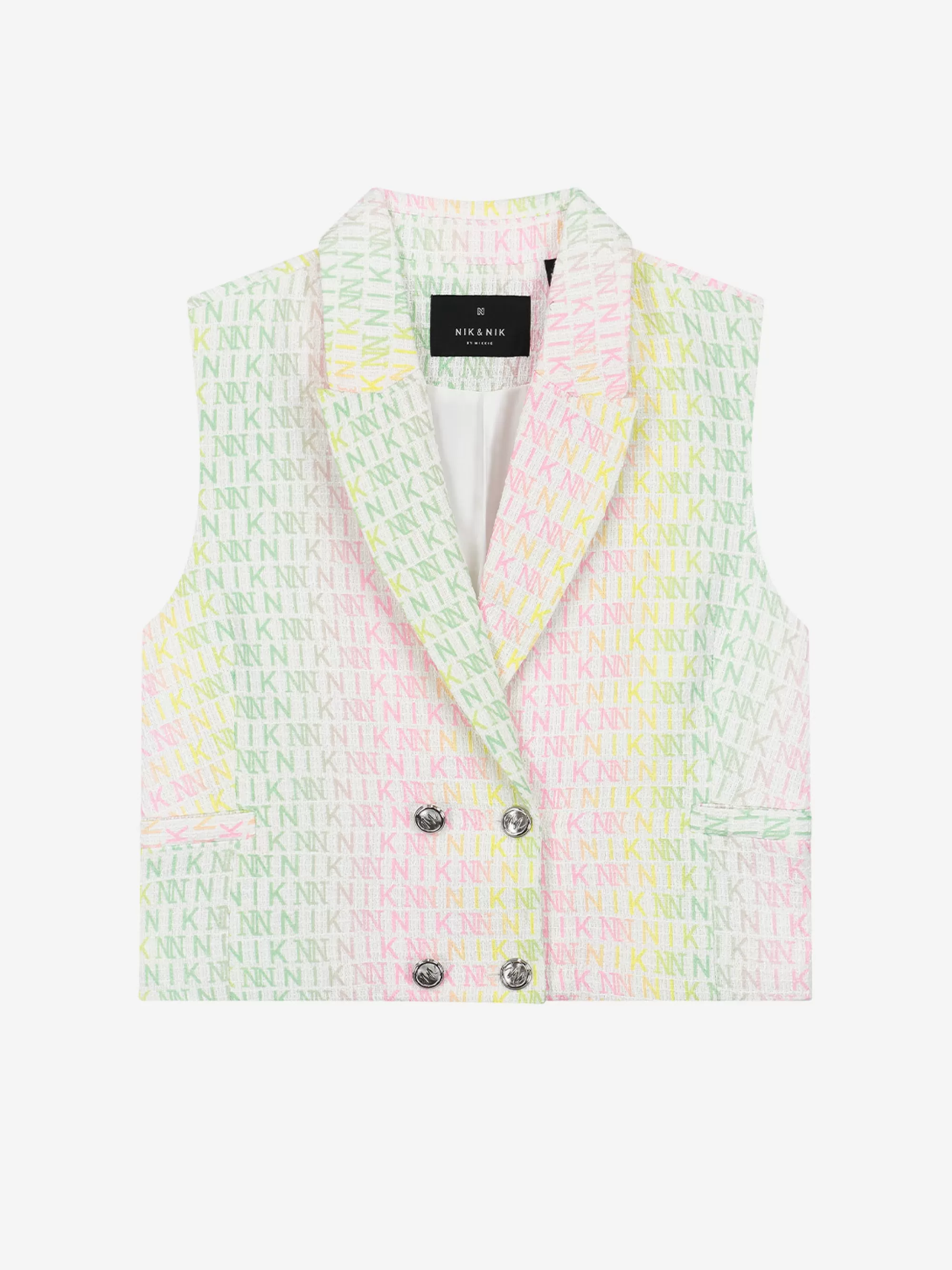 FIFTH HOUSE Jackets & Blazers-Sleeveless blazer with all over NN logo