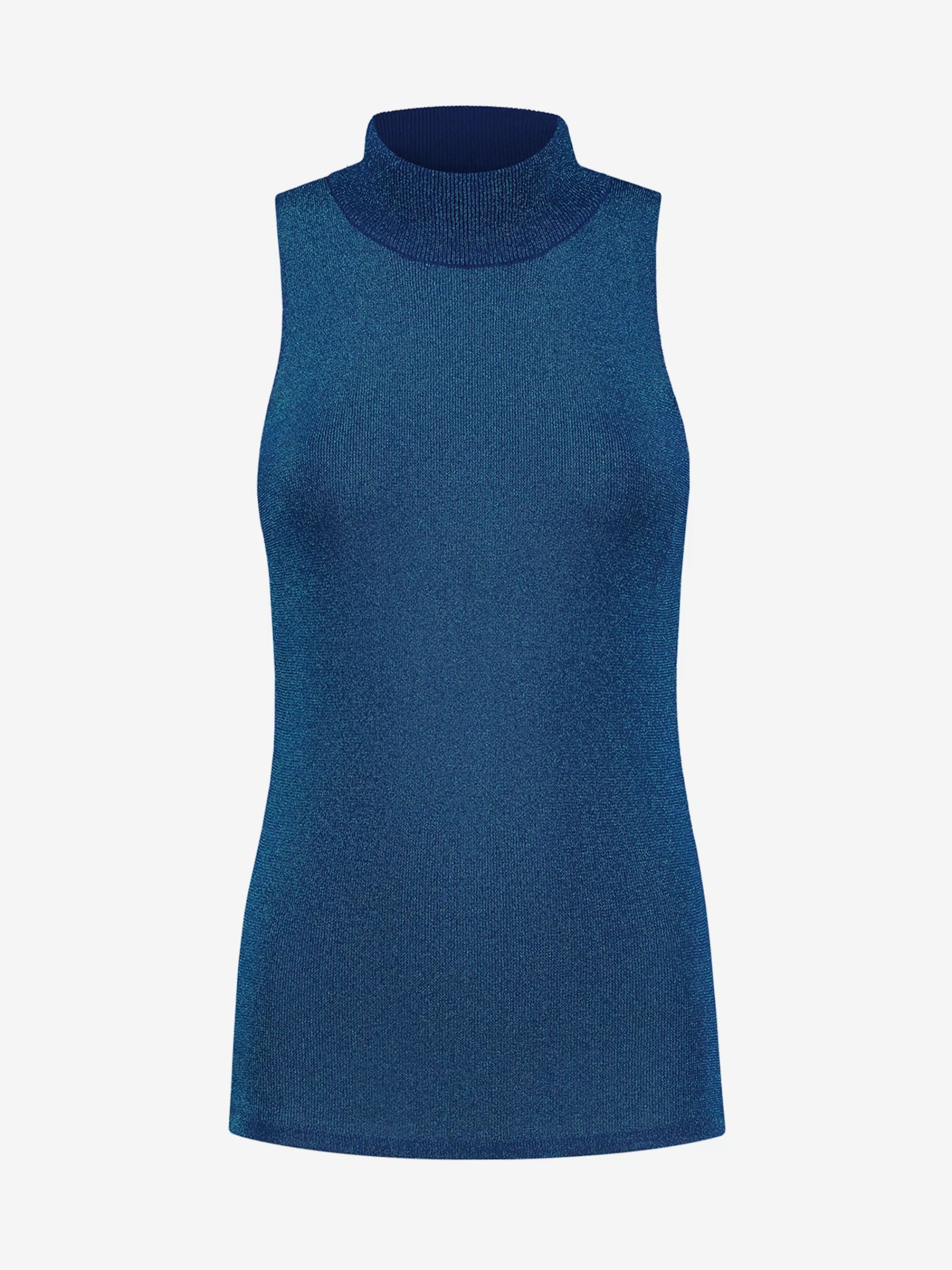 Women FIFTH HOUSE Tops-Sleeveless Turtleneck glitter Top