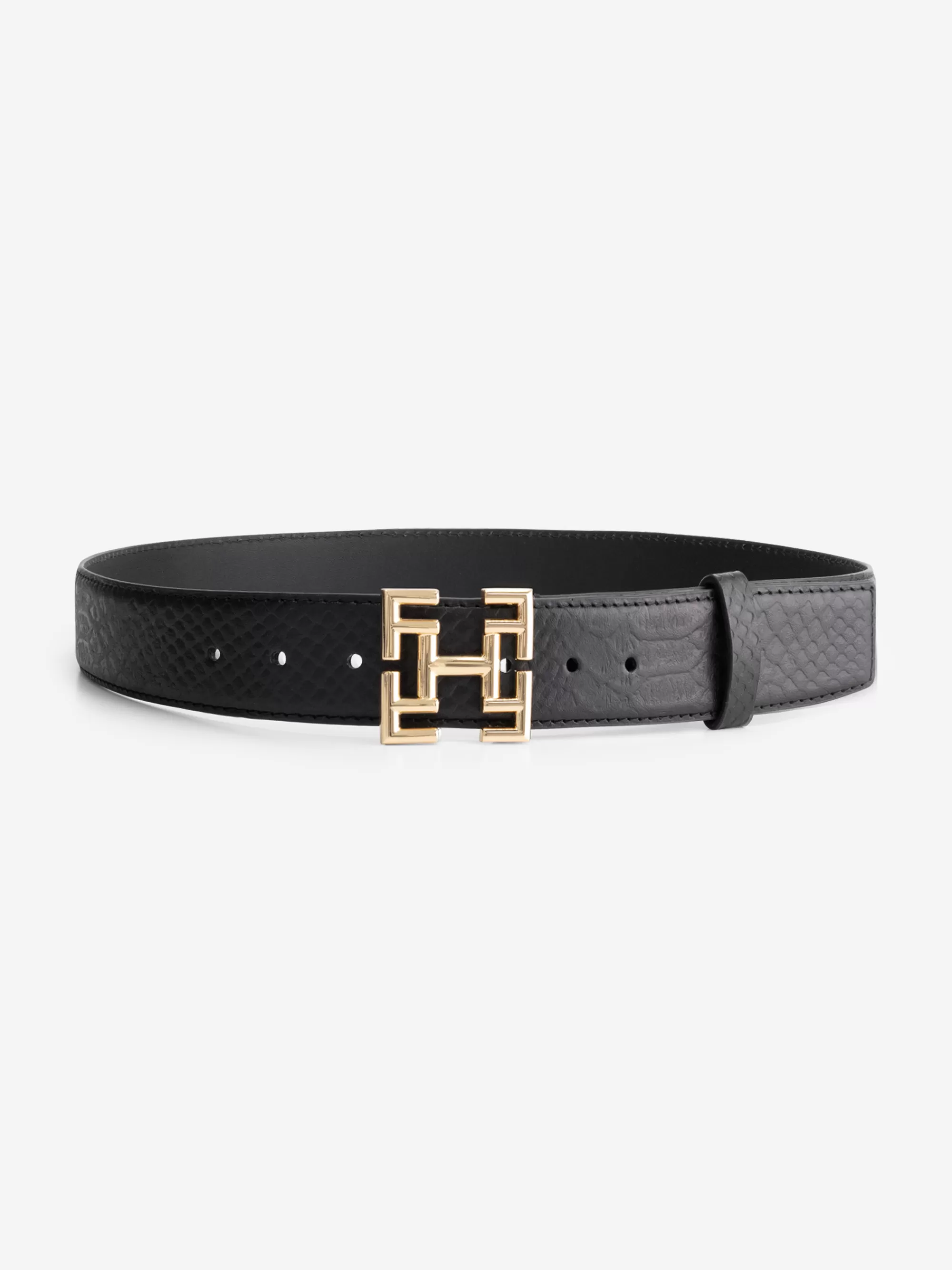 Women FIFTH HOUSE Belts-Small croco belt with logo buckle