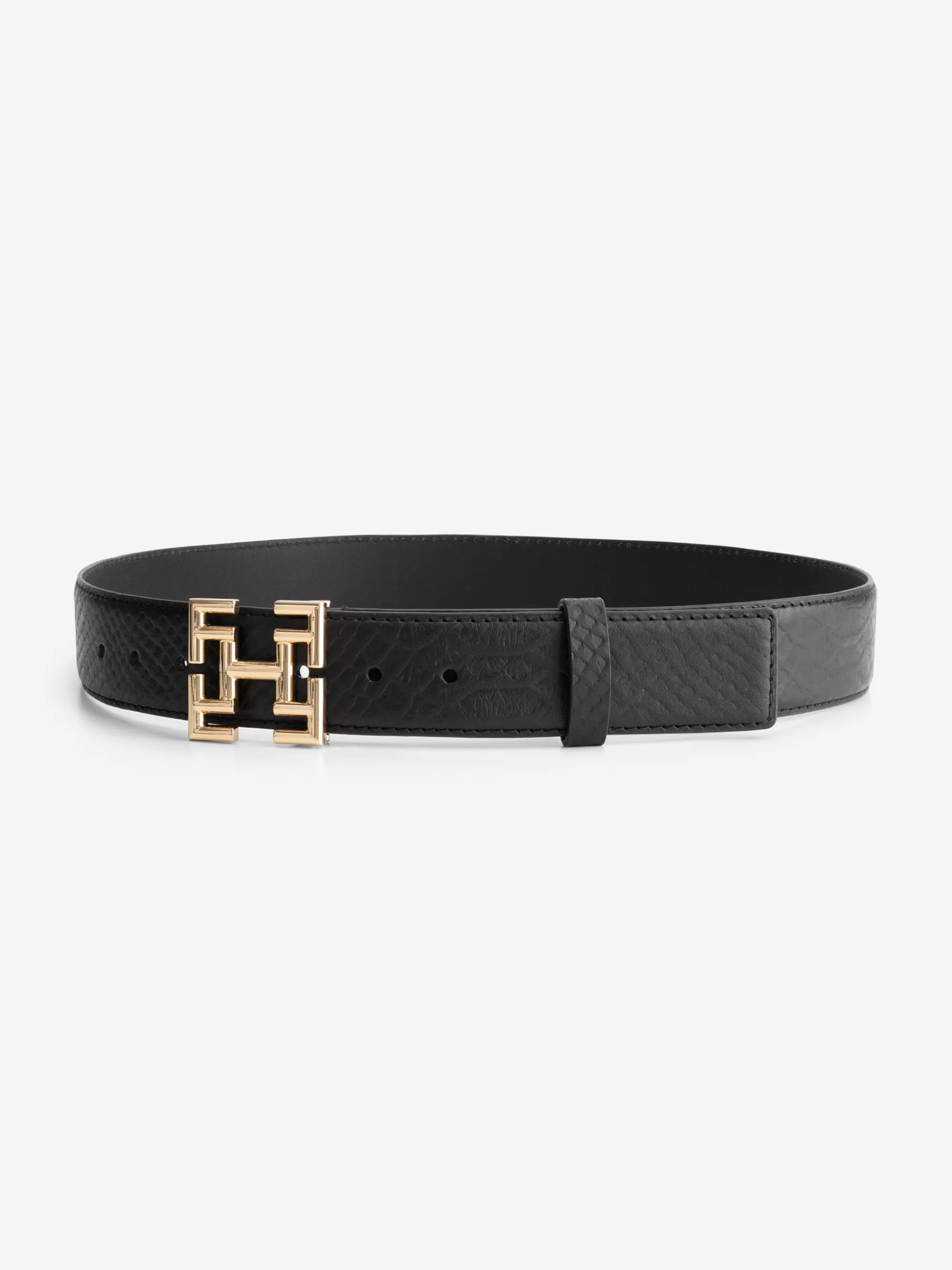 Women FIFTH HOUSE Belts-Small croco belt with logo buckle