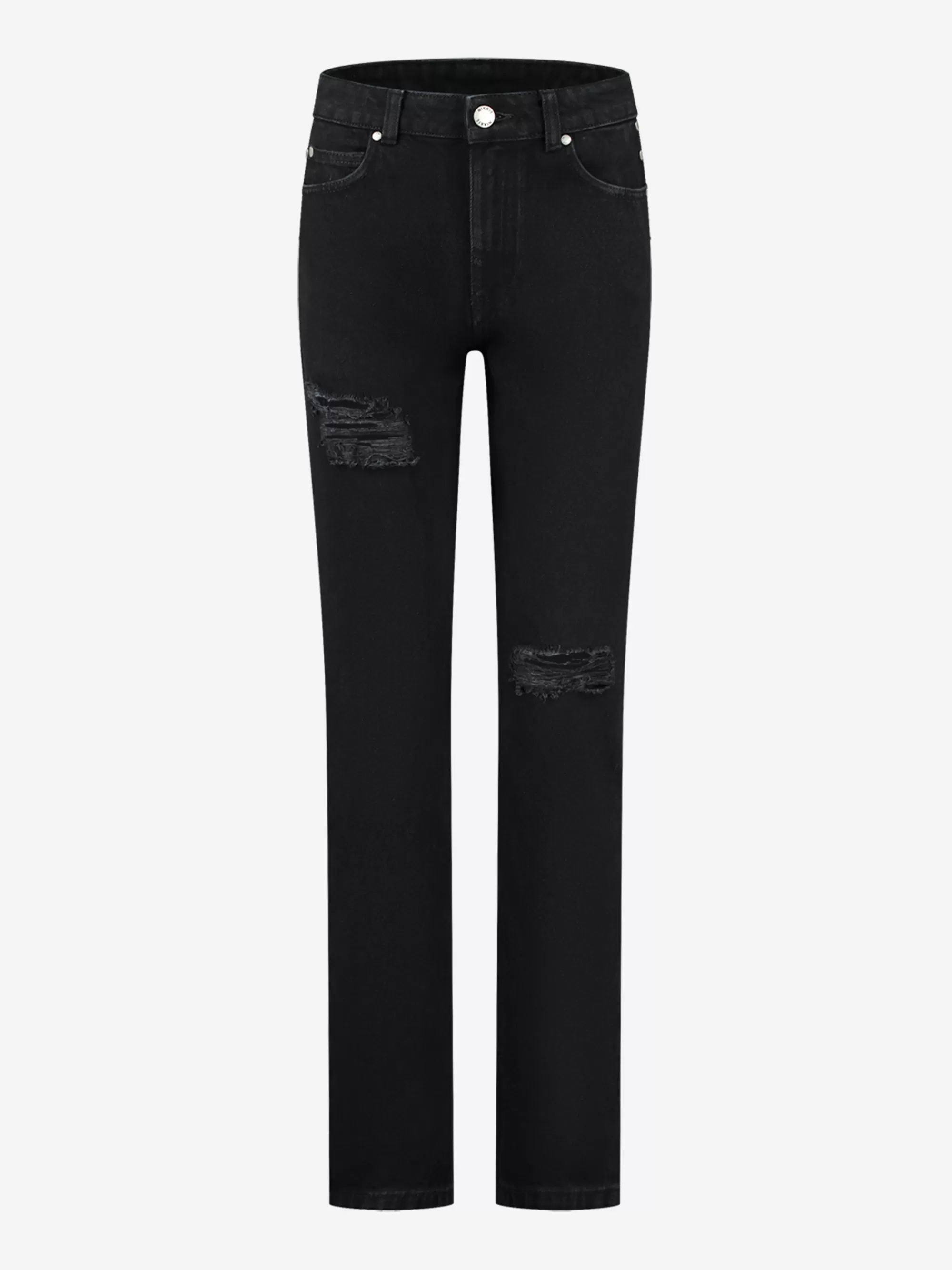 Women FIFTH HOUSE Pants & Jeans-Straight destroyed jeans with high rise