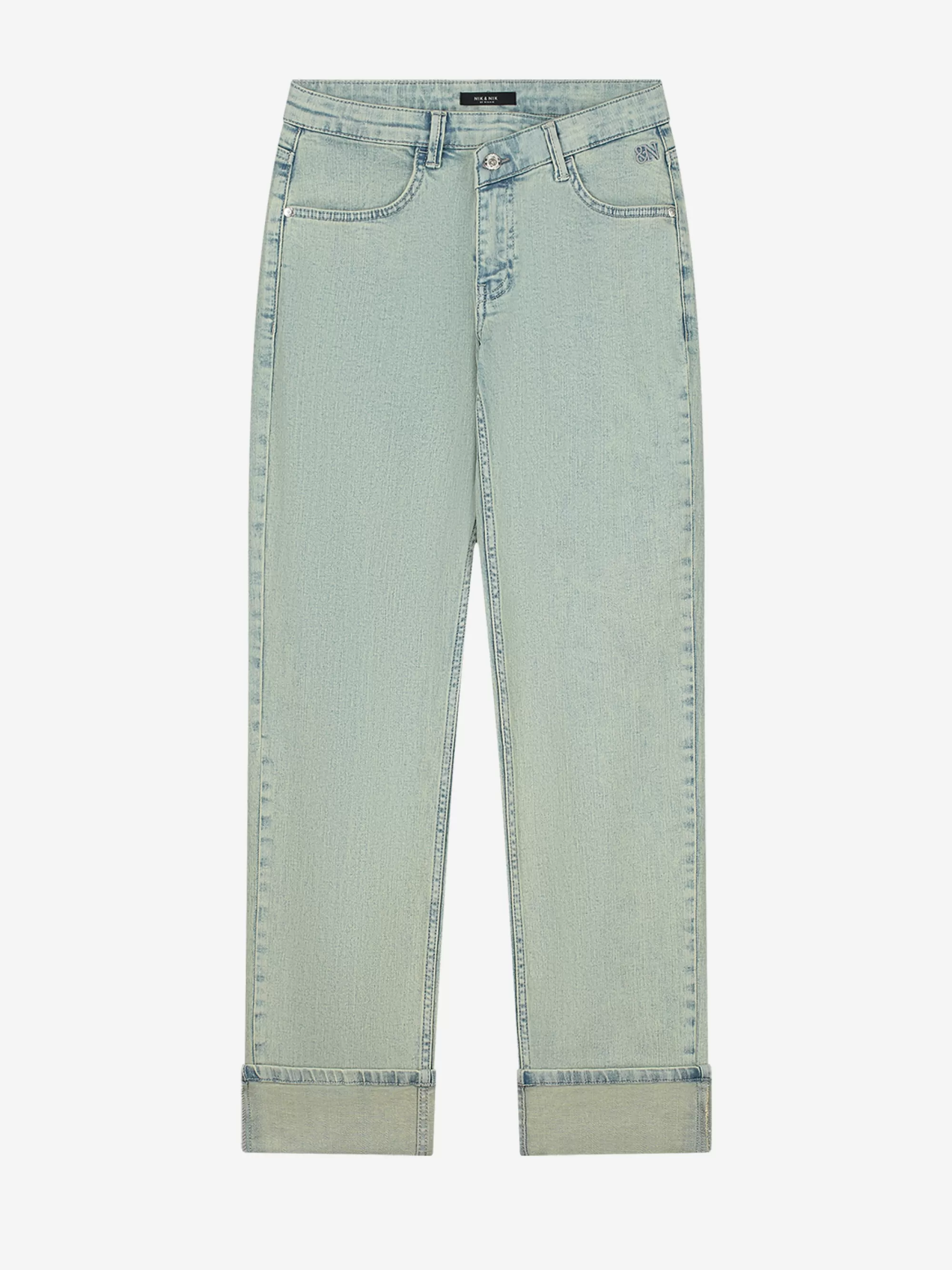 FIFTH HOUSE Pants & Jeans-Straight jeans with asymmetric zipper