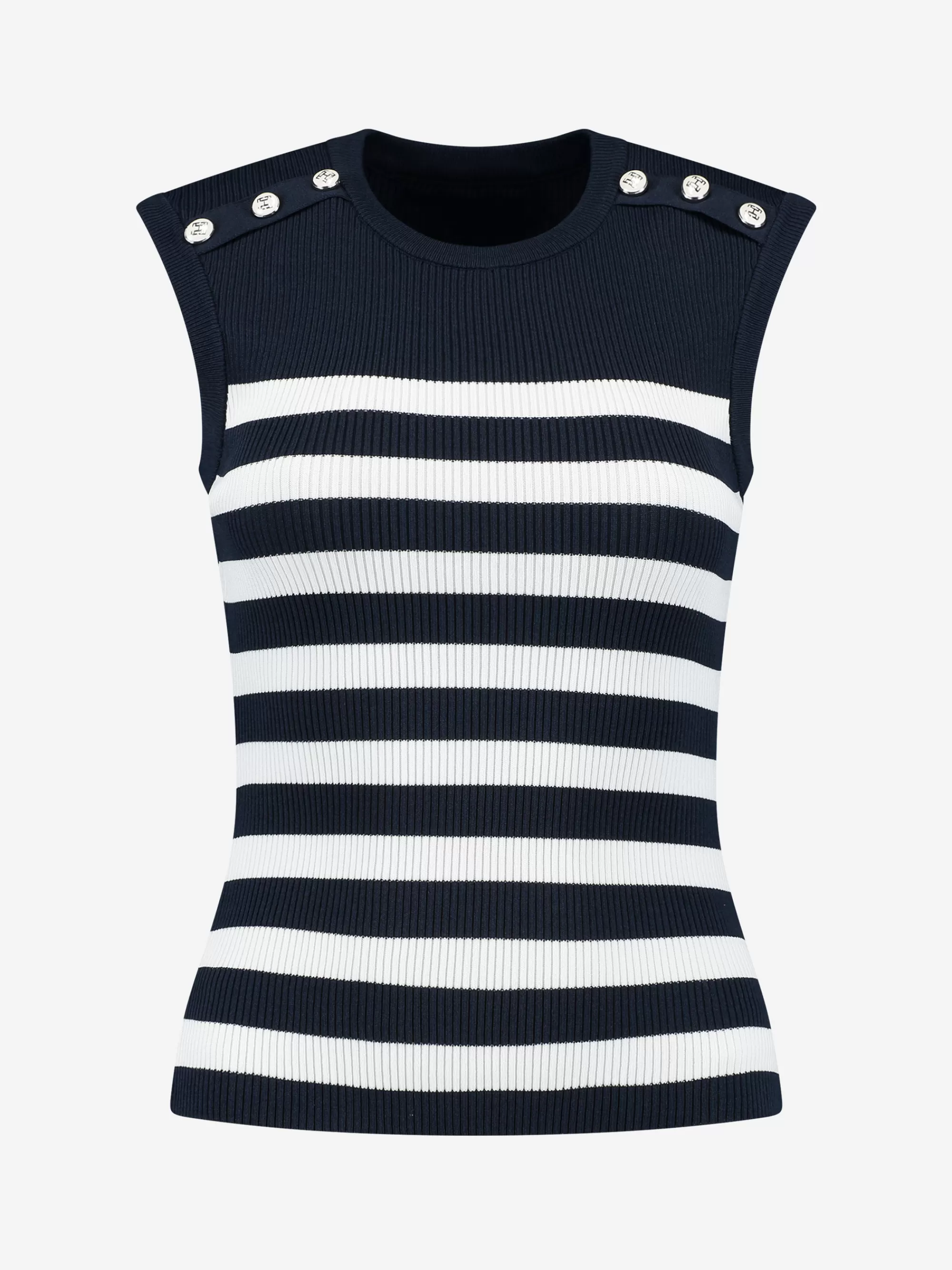 Women FIFTH HOUSE Tops-Striped top with buttons