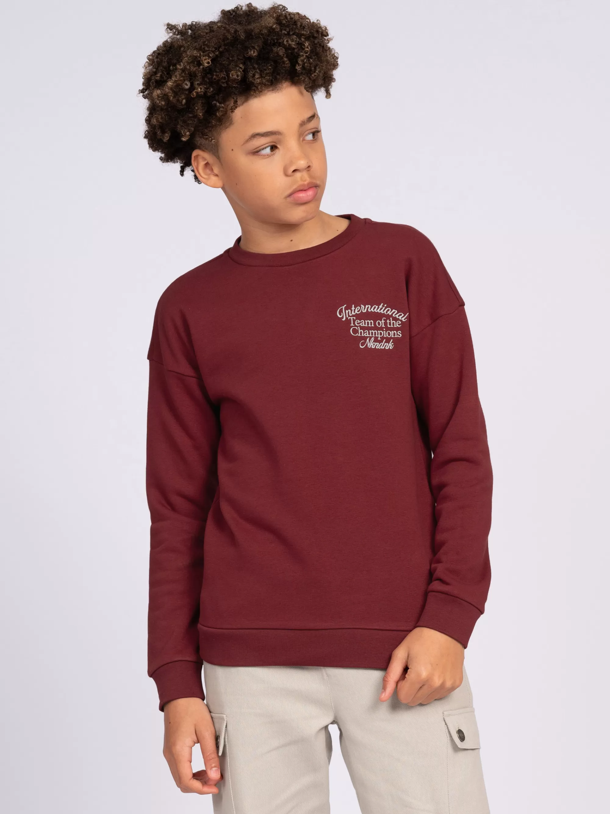 BOY FIFTH HOUSE Sweaters & Cardigans-Sweater with embroidered text