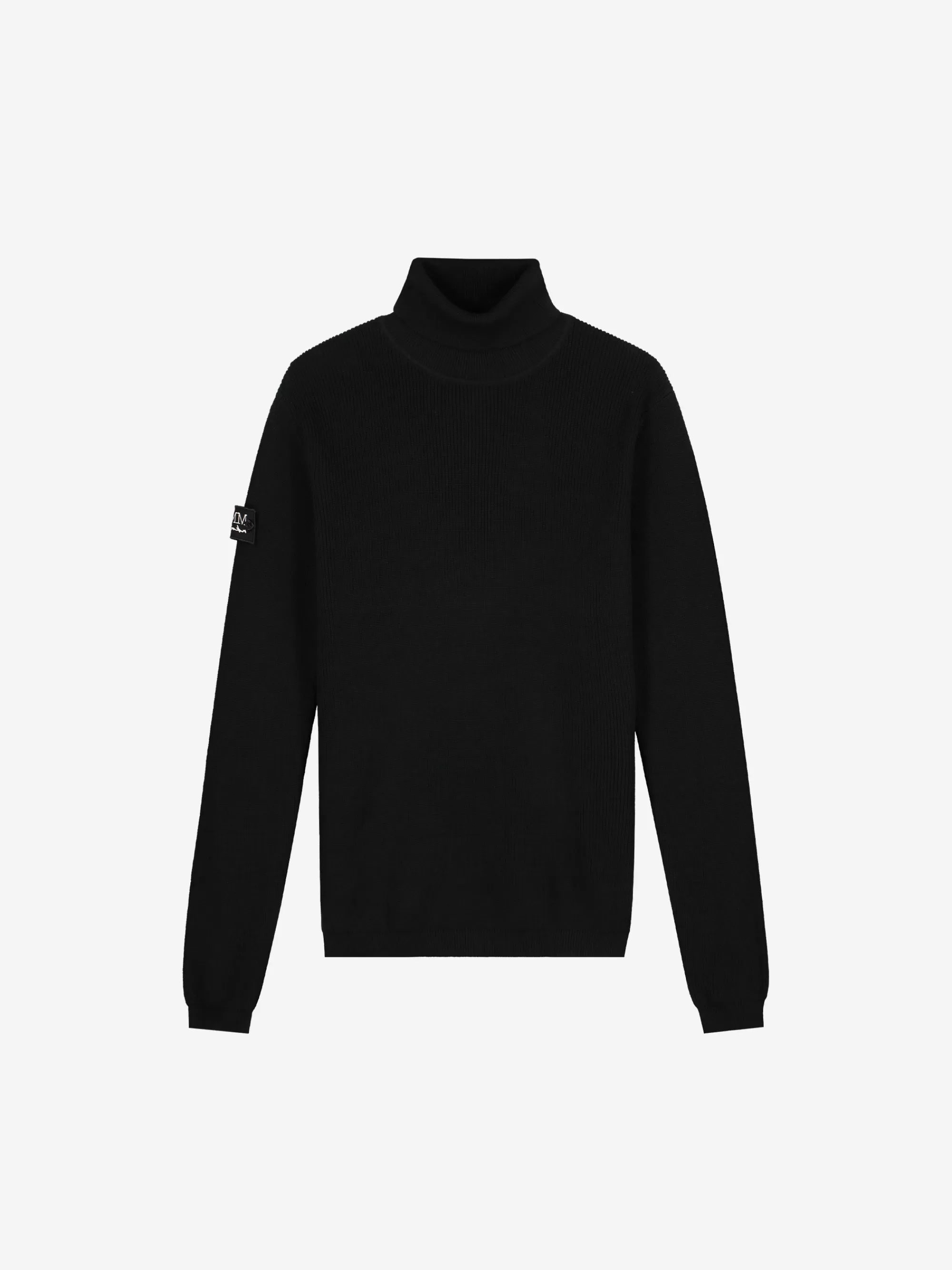 BOY FIFTH HOUSE Sweaters & Cardigans-Sweater with turtleneck and logo on the sleeve