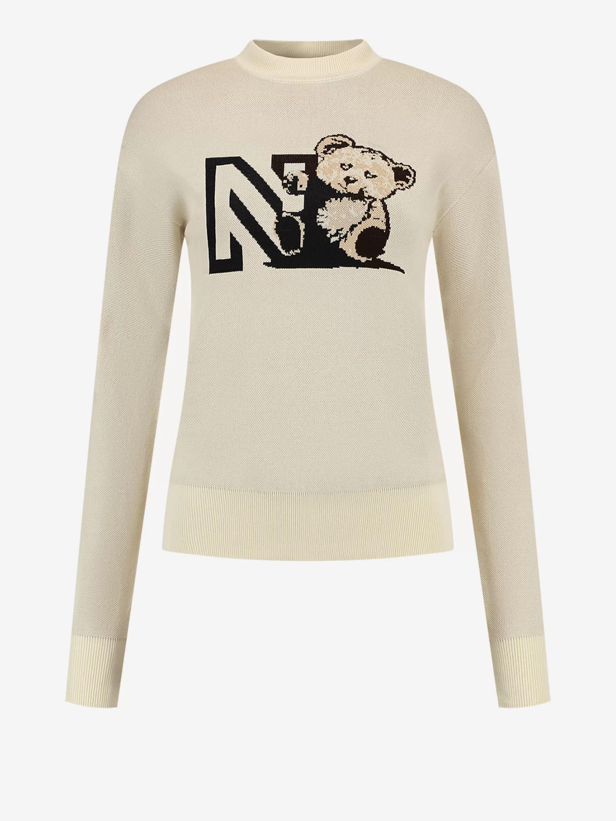 Women FIFTH HOUSE Sweaters & Cardigans-Sweater with turtleneck and logo print