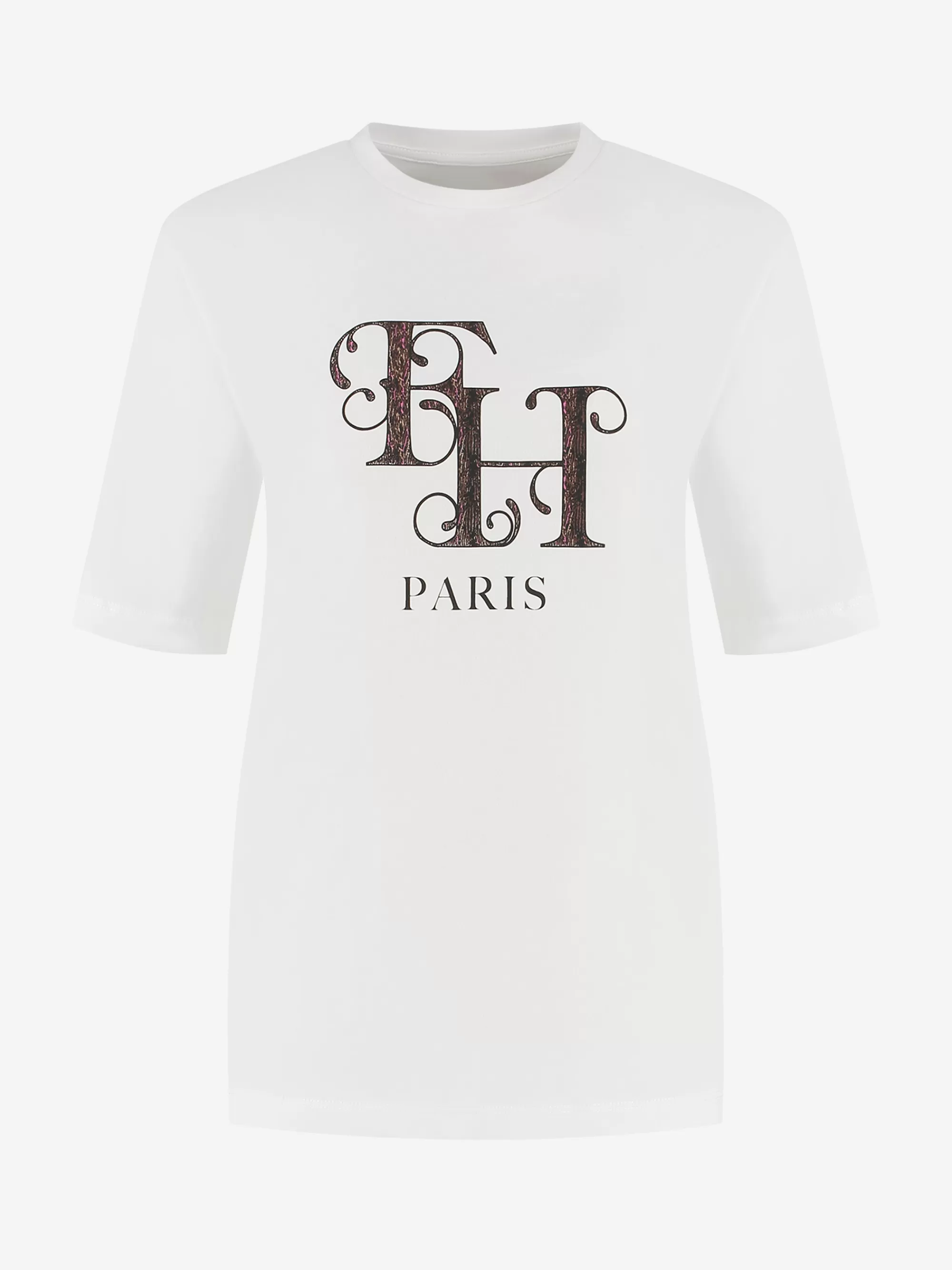 Women FIFTH HOUSE T-shirts-T-shirt with leopard print FH logo