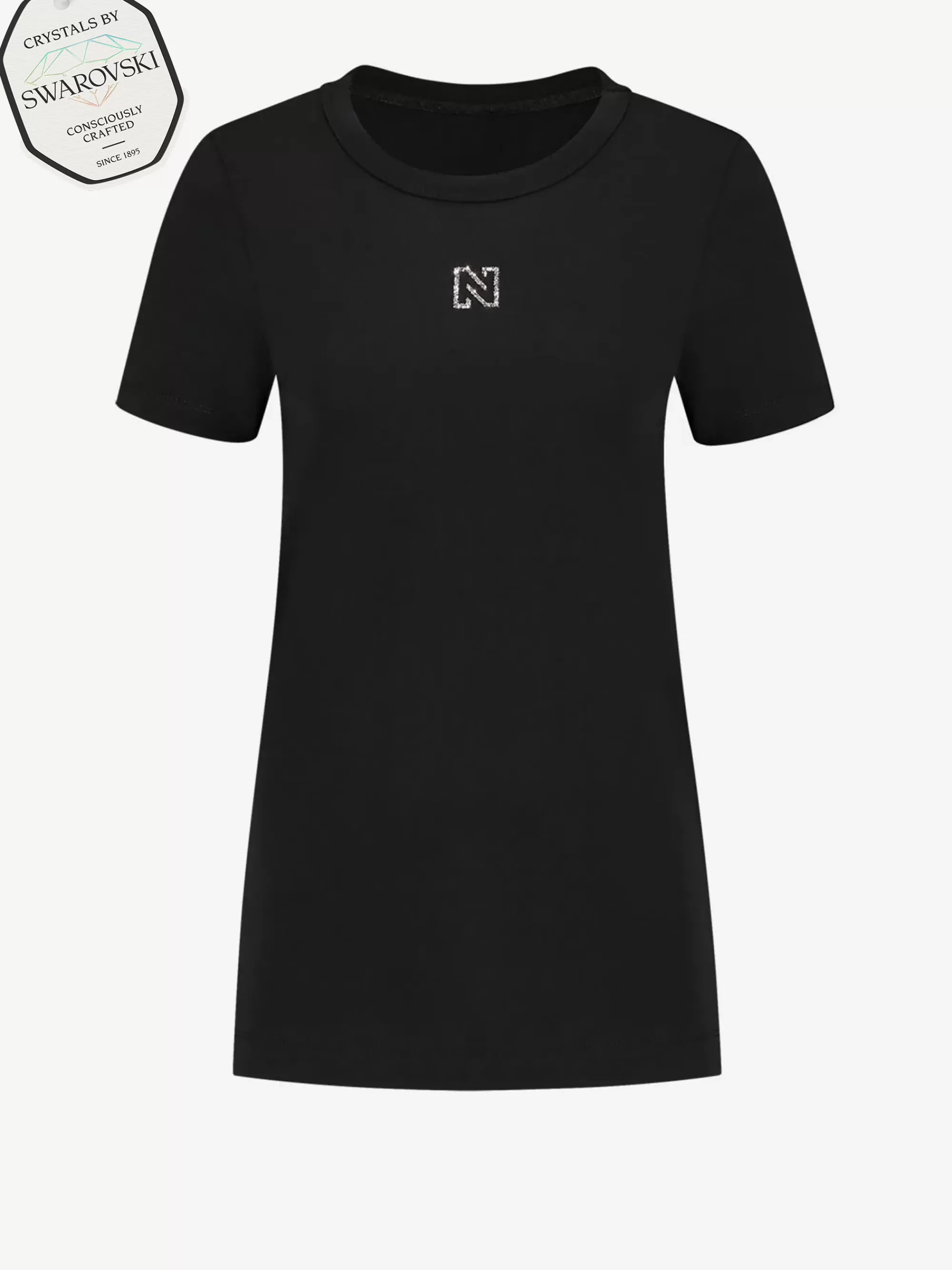 Women FIFTH HOUSE T-shirts-T-shirt with logo of Swarovski stones