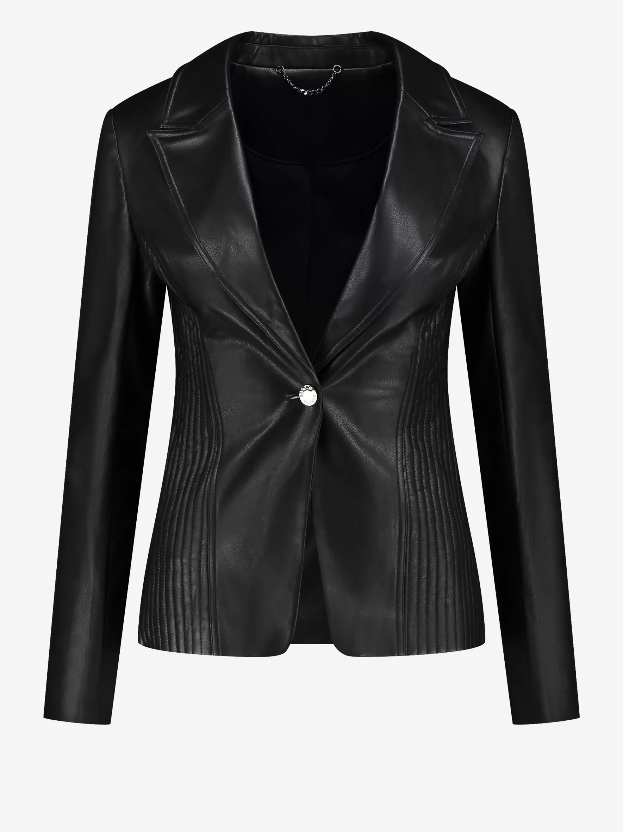 Women FIFTH HOUSE Blazers & Waistcoats-Vegan leather fitted blazer